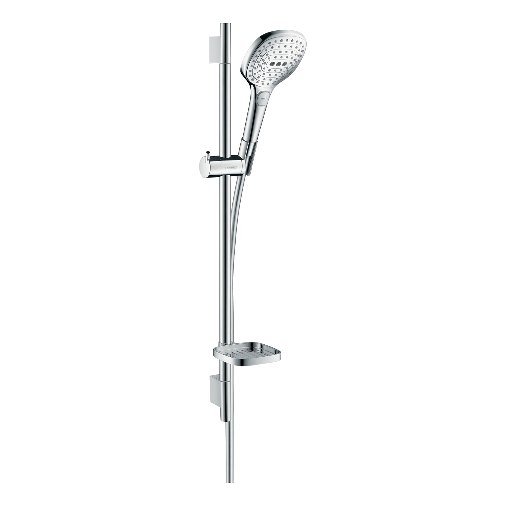 Display product Raindance Select E Shower set 120 3jet with shower bar 65 cm and soap dish from manufacturer Hansgrohe