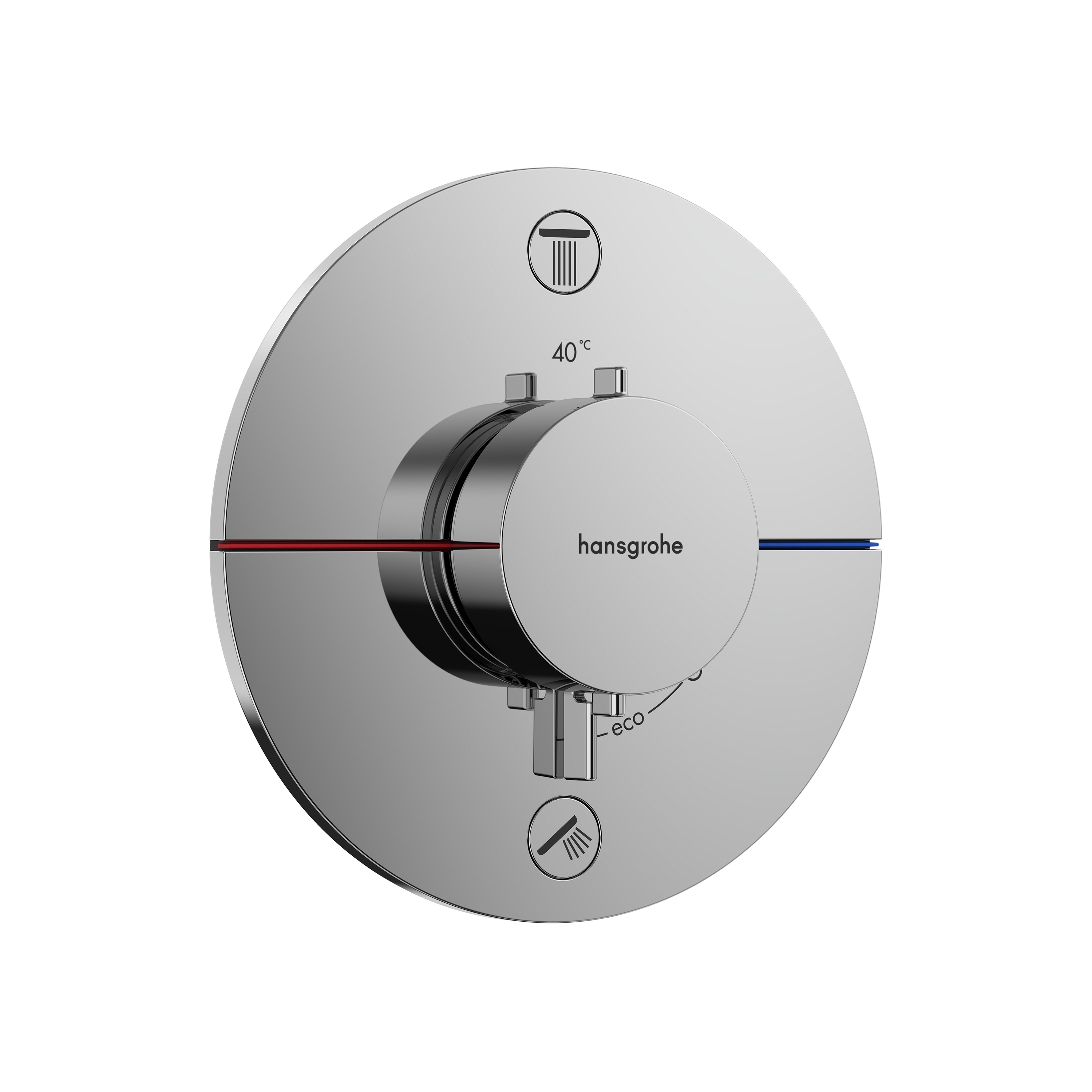 Display product ShowerSelect Comfort S Thermostat for concealed installation for 2 functions from manufacturer Hansgrohe