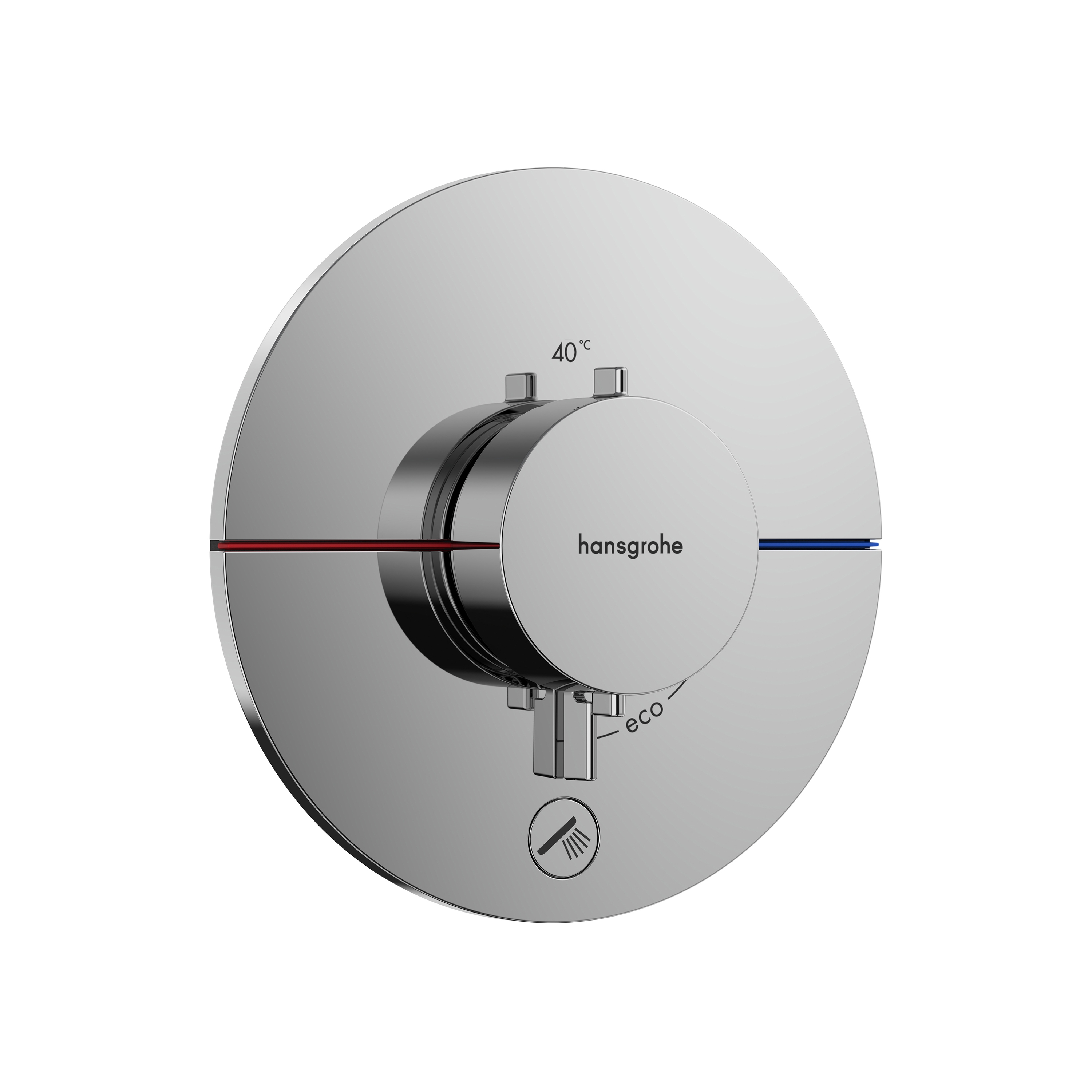 Display product ShowerSelect Comfort S Thermostat for concealed installation for 1 function and additional outlet from manufacturer Hansgrohe
