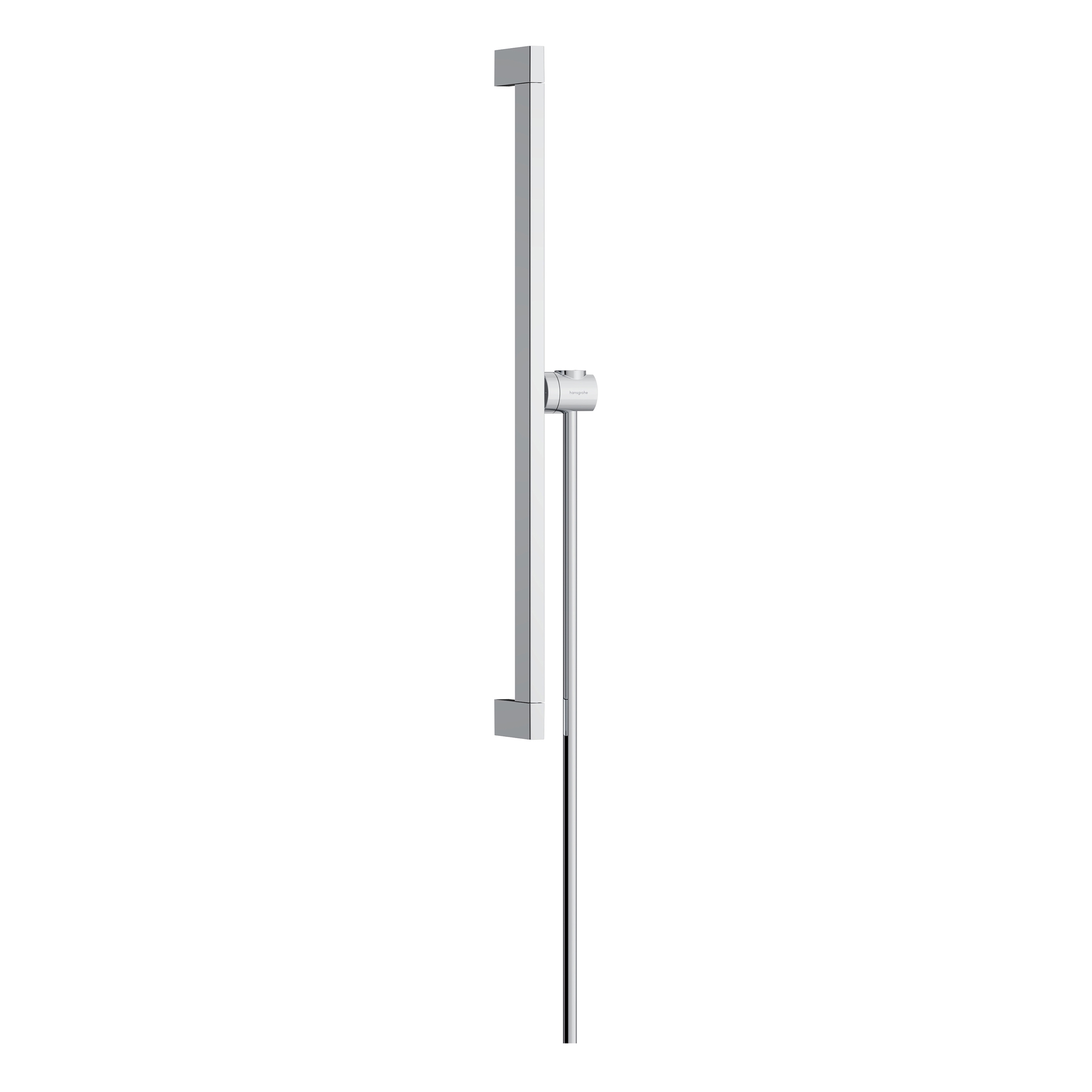 Display product Unica Shower bar E Puro 65 cm with easy slide hand shower holder and Isiflex shower hose 160 cm from manufacturer Hansgrohe