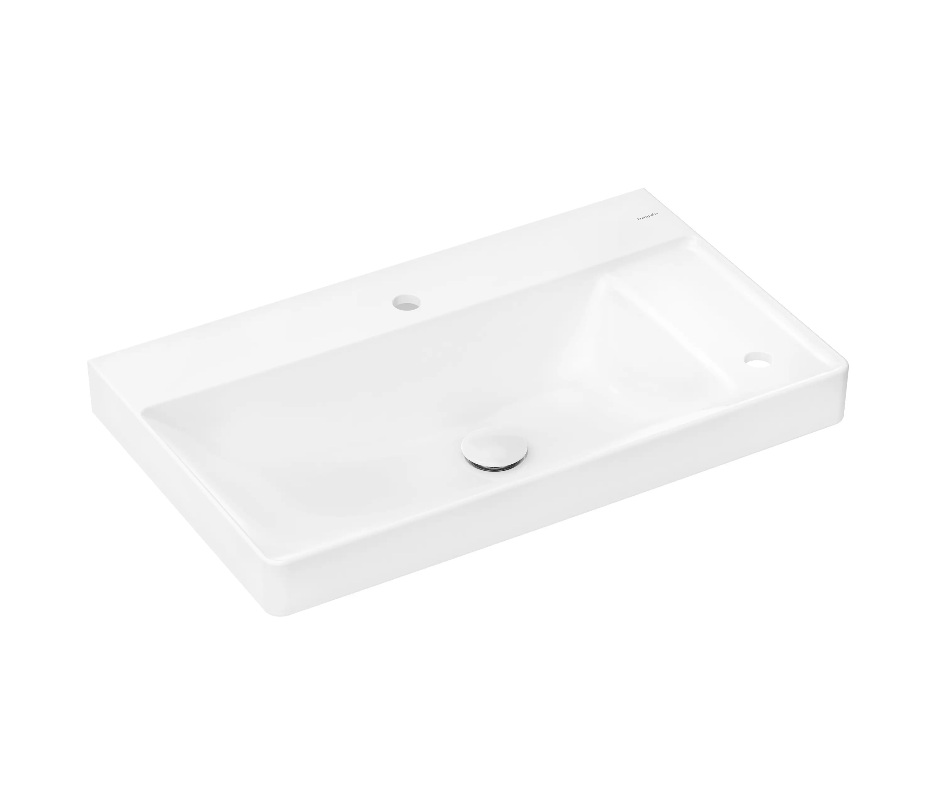 Hansgrohe - Xelu Q Wash basin with shelf right 800/480 with 2 tap holes without overflow, SmartClean
