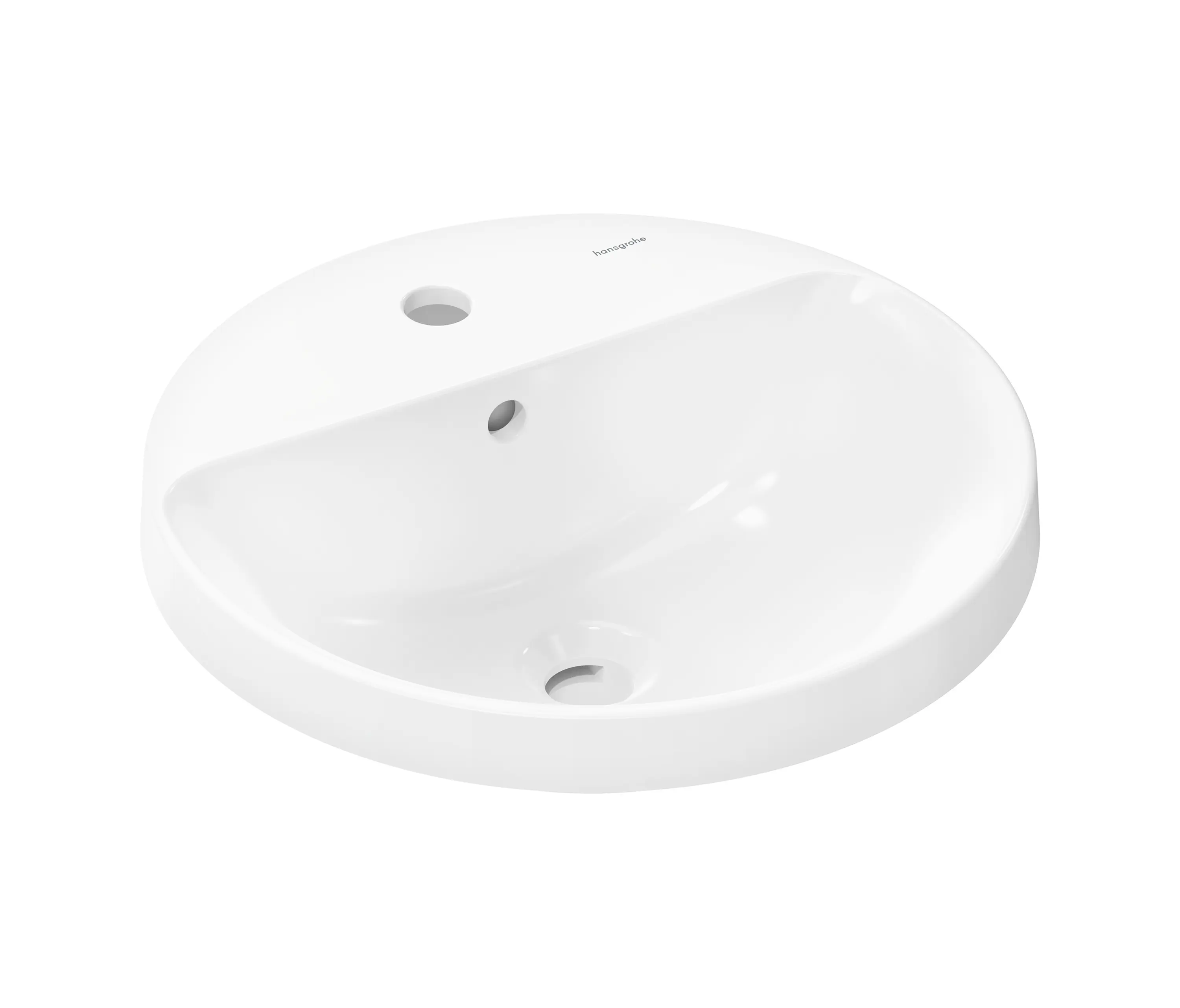 Hansgrohe - Xuniva S Lavabo semiencastrado 450/450 con orificio para grifo y rebosadero, SmartClean