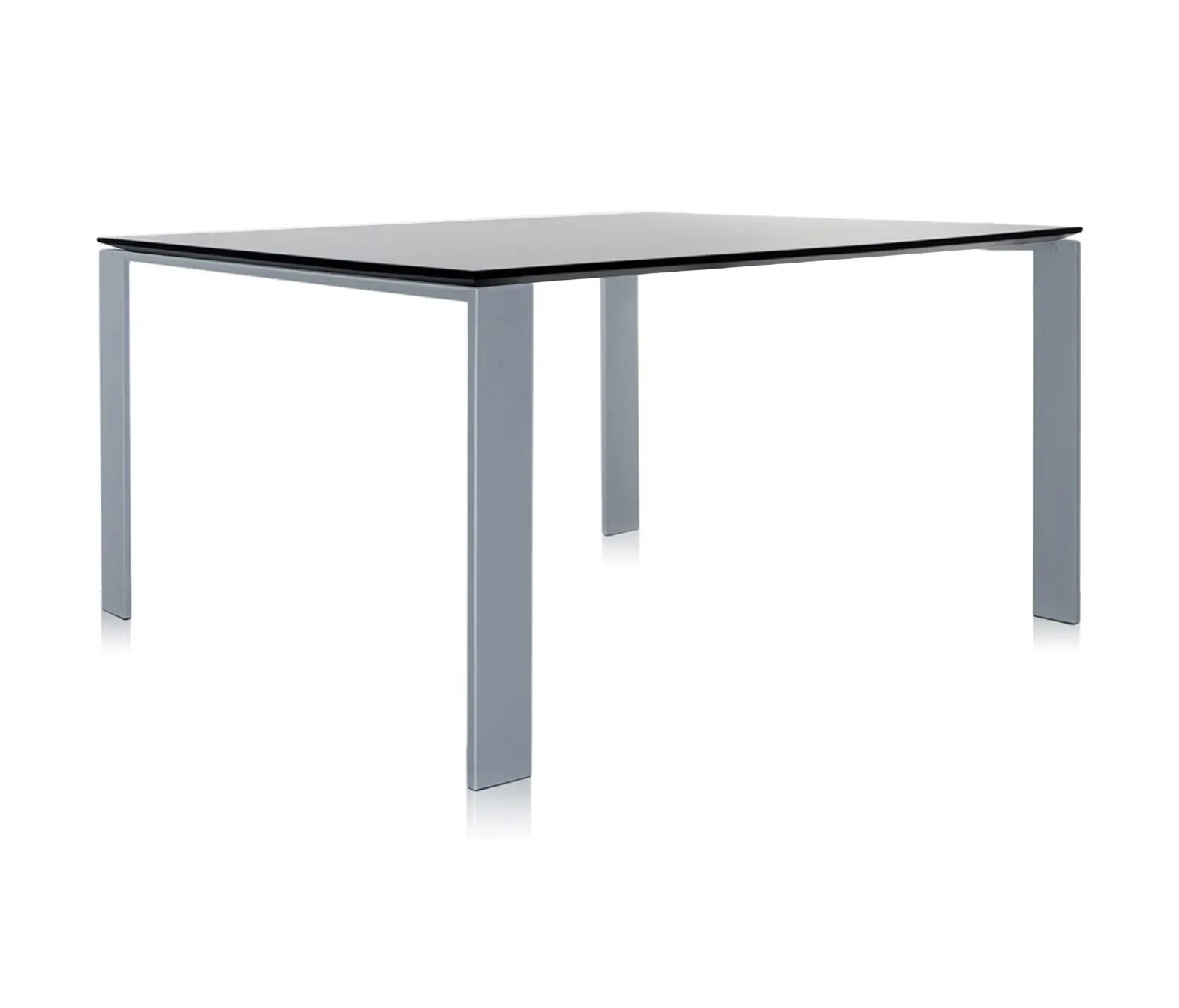 Kartell - Four Soft Touch Square Black Structure: Alluminium