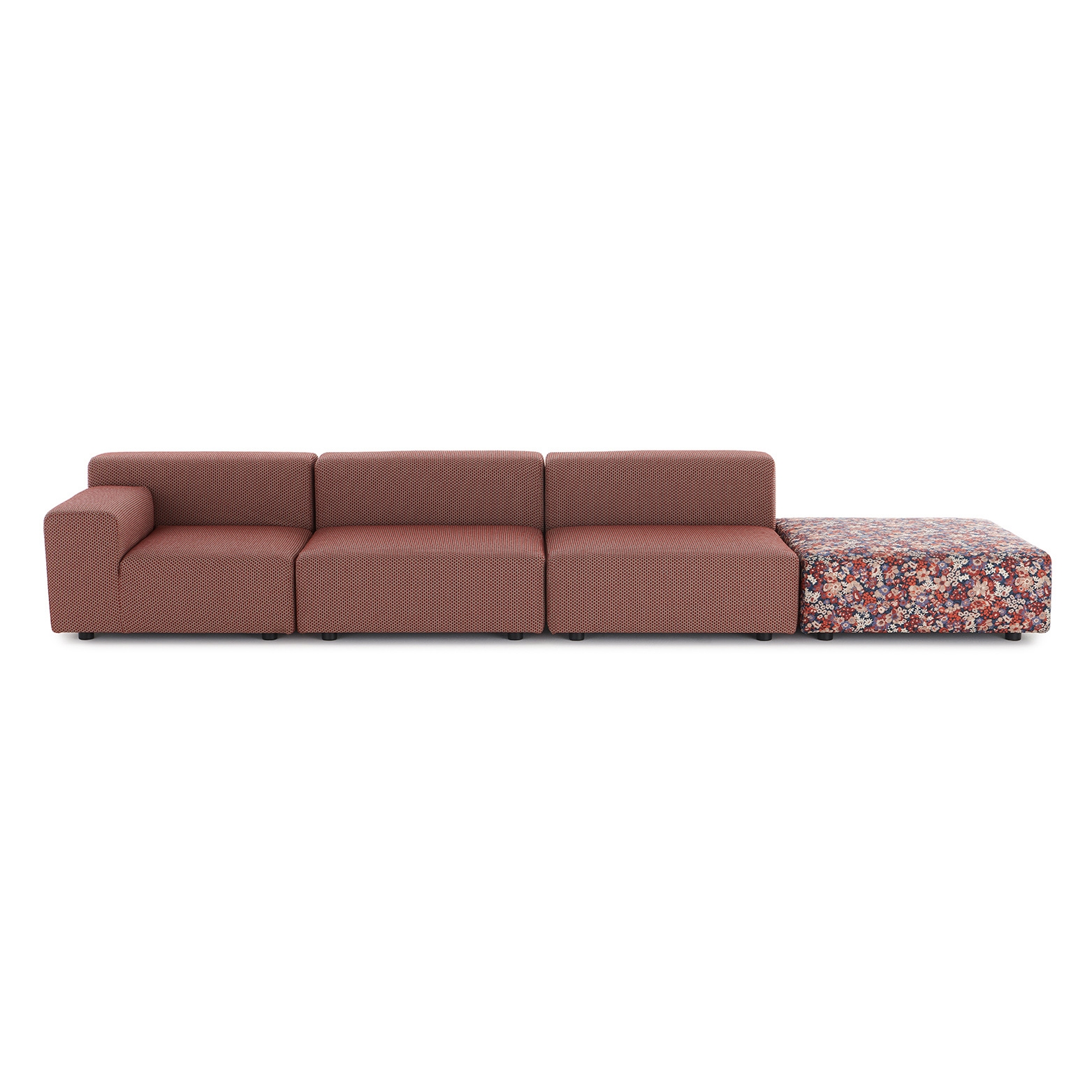 Mostra il prodotto Plastics Outdoor Liberty 3 Seater + 1 Pouf Artemis Russet del produttore Kartell