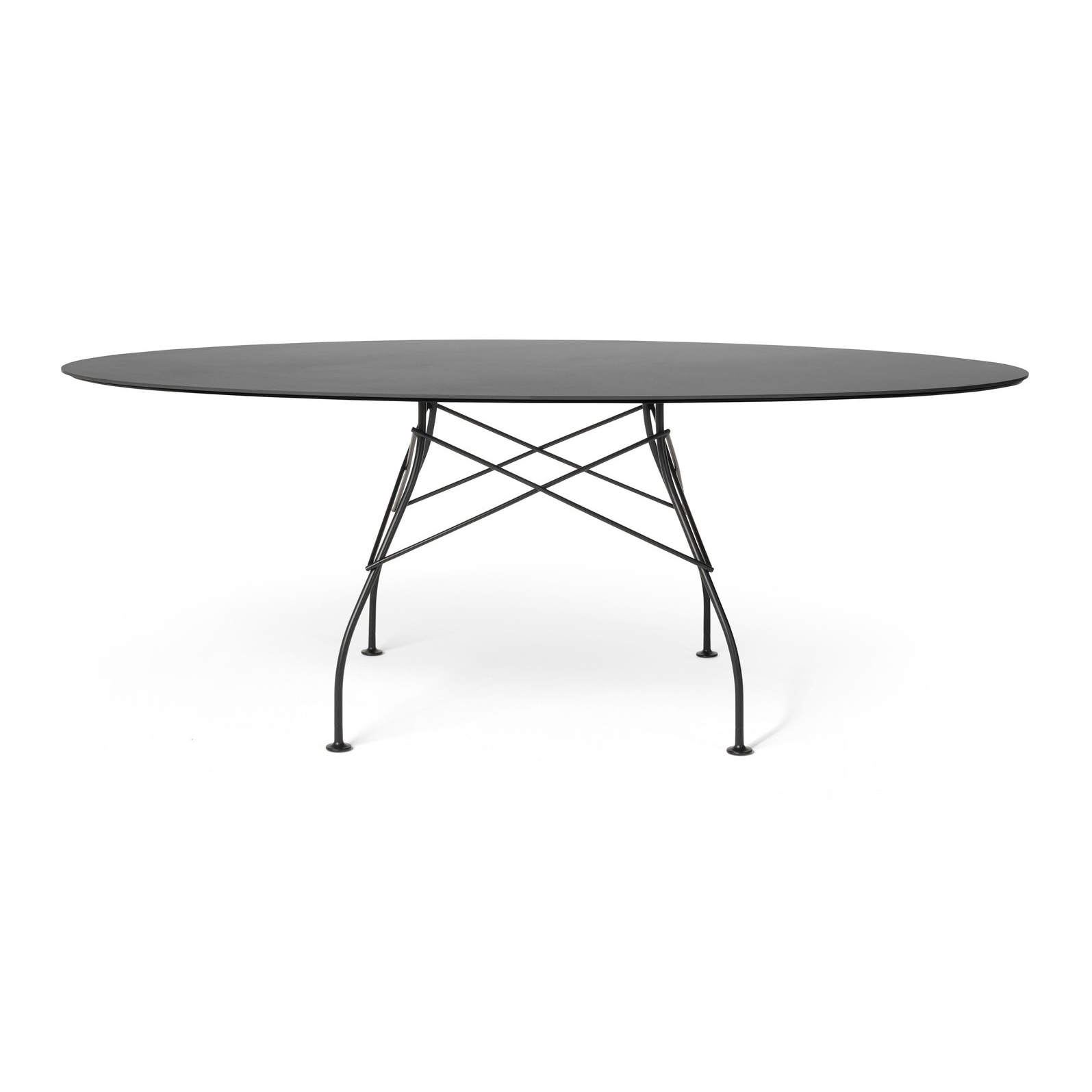 Glossy XXL Outdoor Ovale Nero