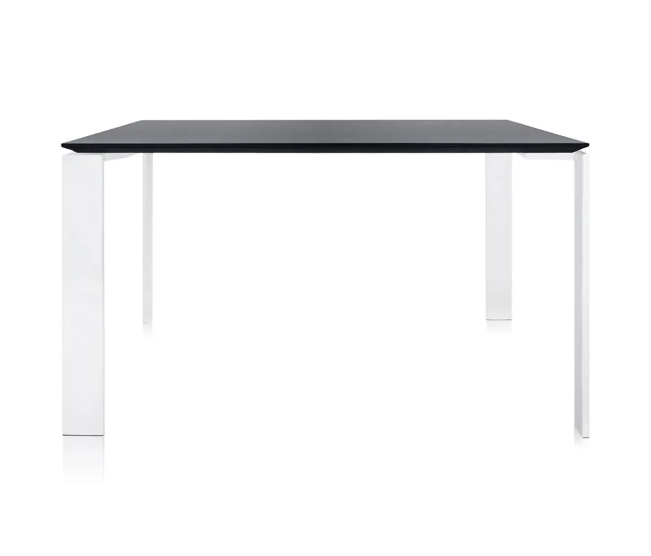 Kartell - Four Soft Touch Square Black Structure: White