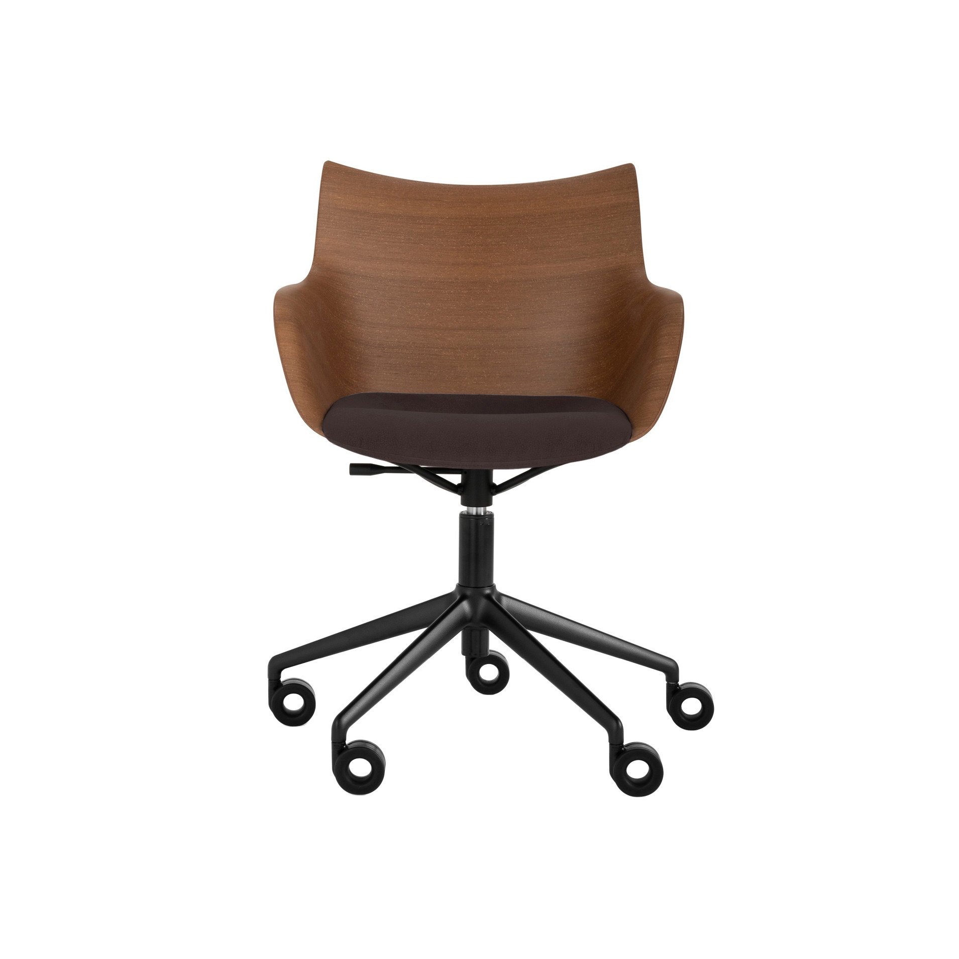 Q/Wood Rotelle Soft Legno Scuro/Nero/Marrone
