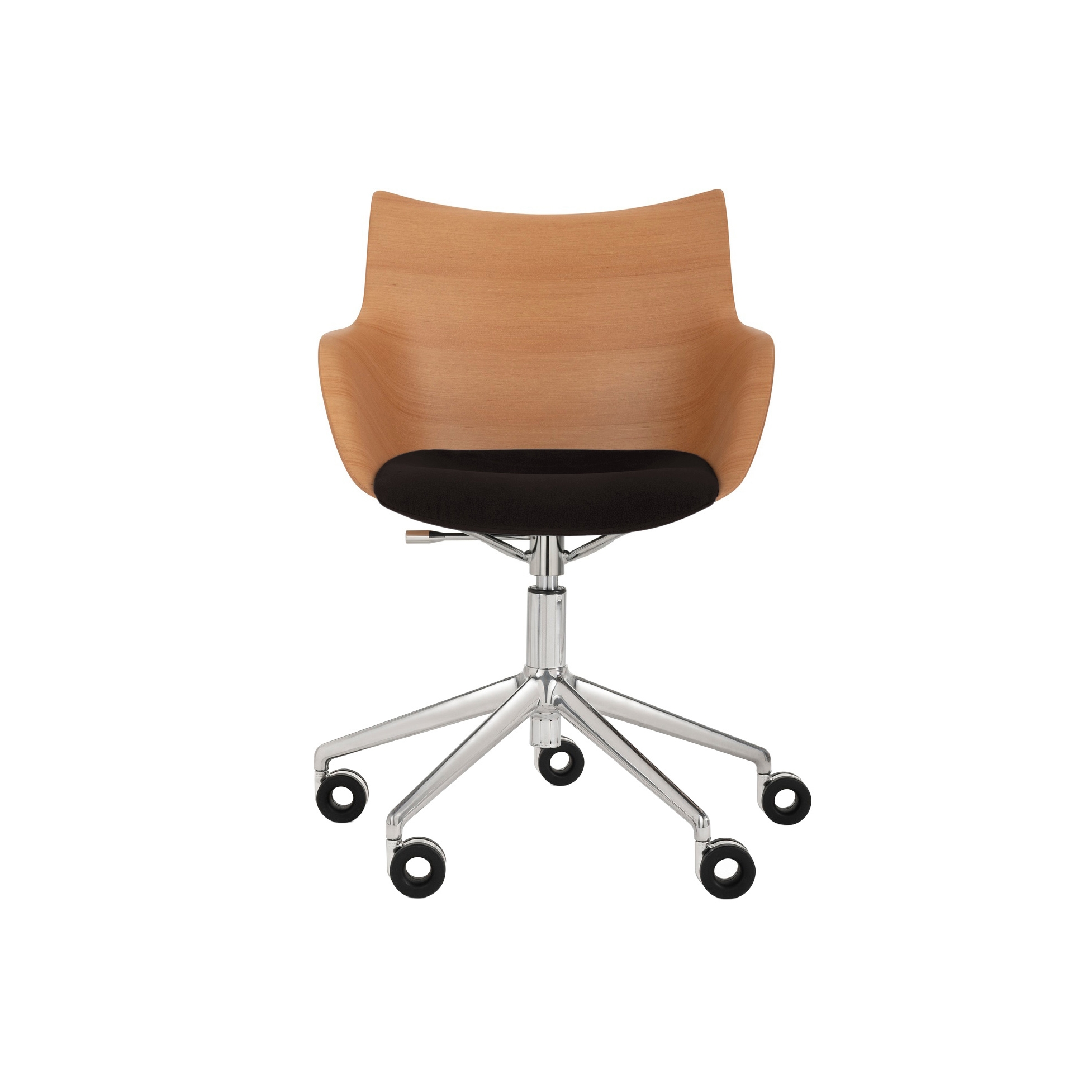 Mostra il prodotto Q/Wood Rotelle Soft Legno Chiaro/Cromo/Nero del produttore Kartell