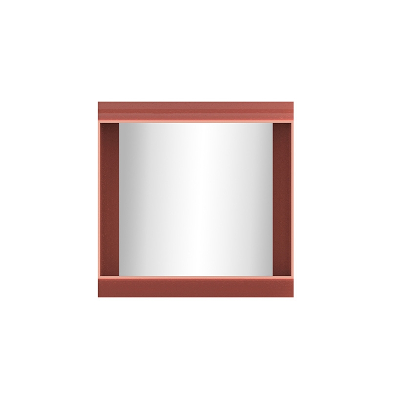 Coves | Wall mirrors with shelf - Terracotta 60x60 cm