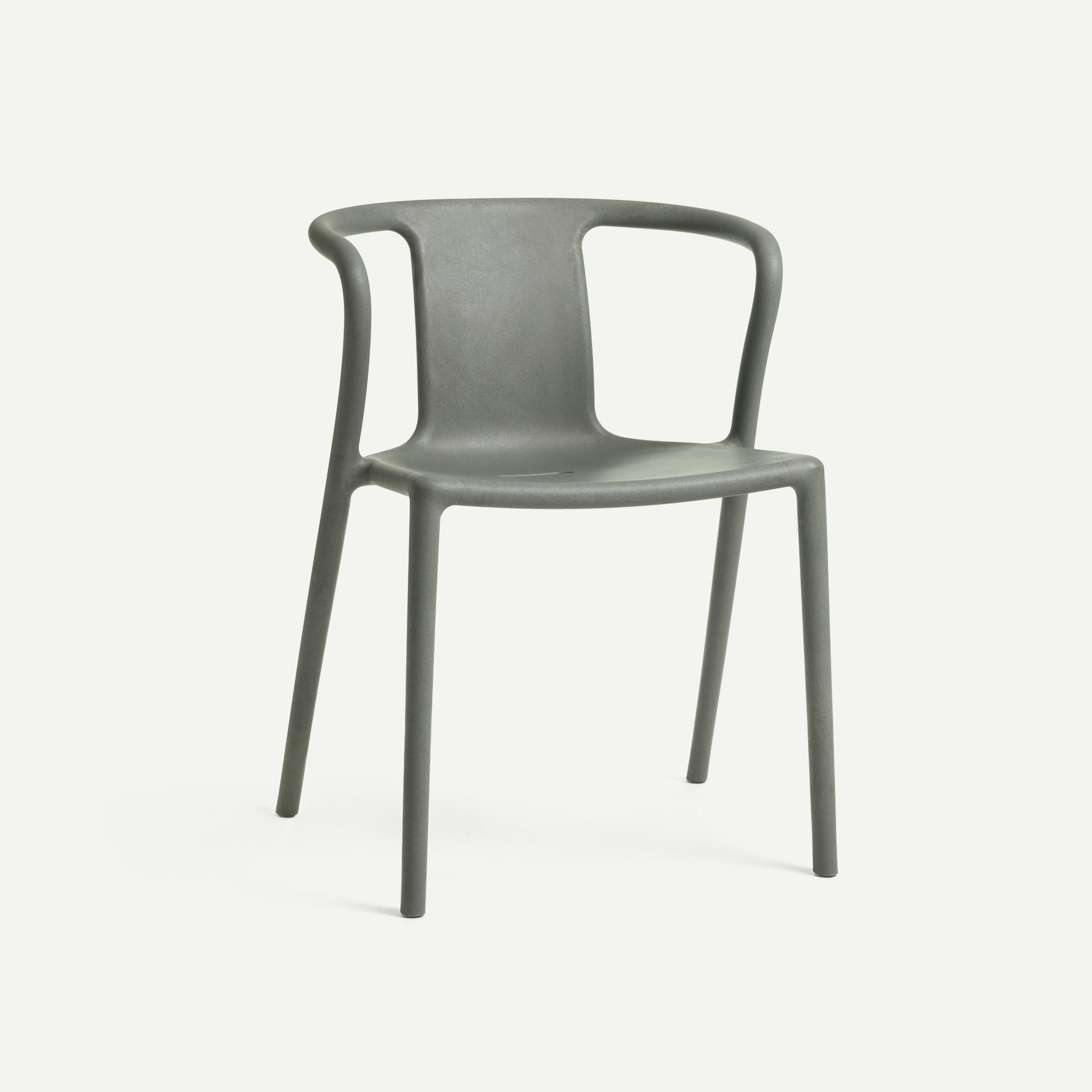 Air-Armchair | Stacking chair with arms - Grey