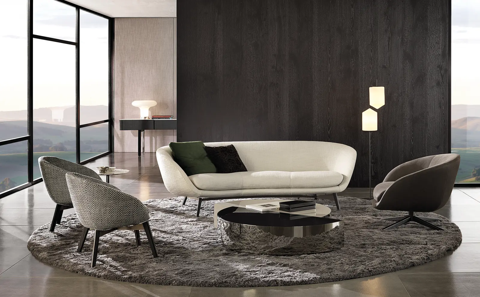 【美品】Minotti Russell ラウンジチェア ヌバック本革(65万円) RUSSELL - Armchairs from Minotti | Architonic