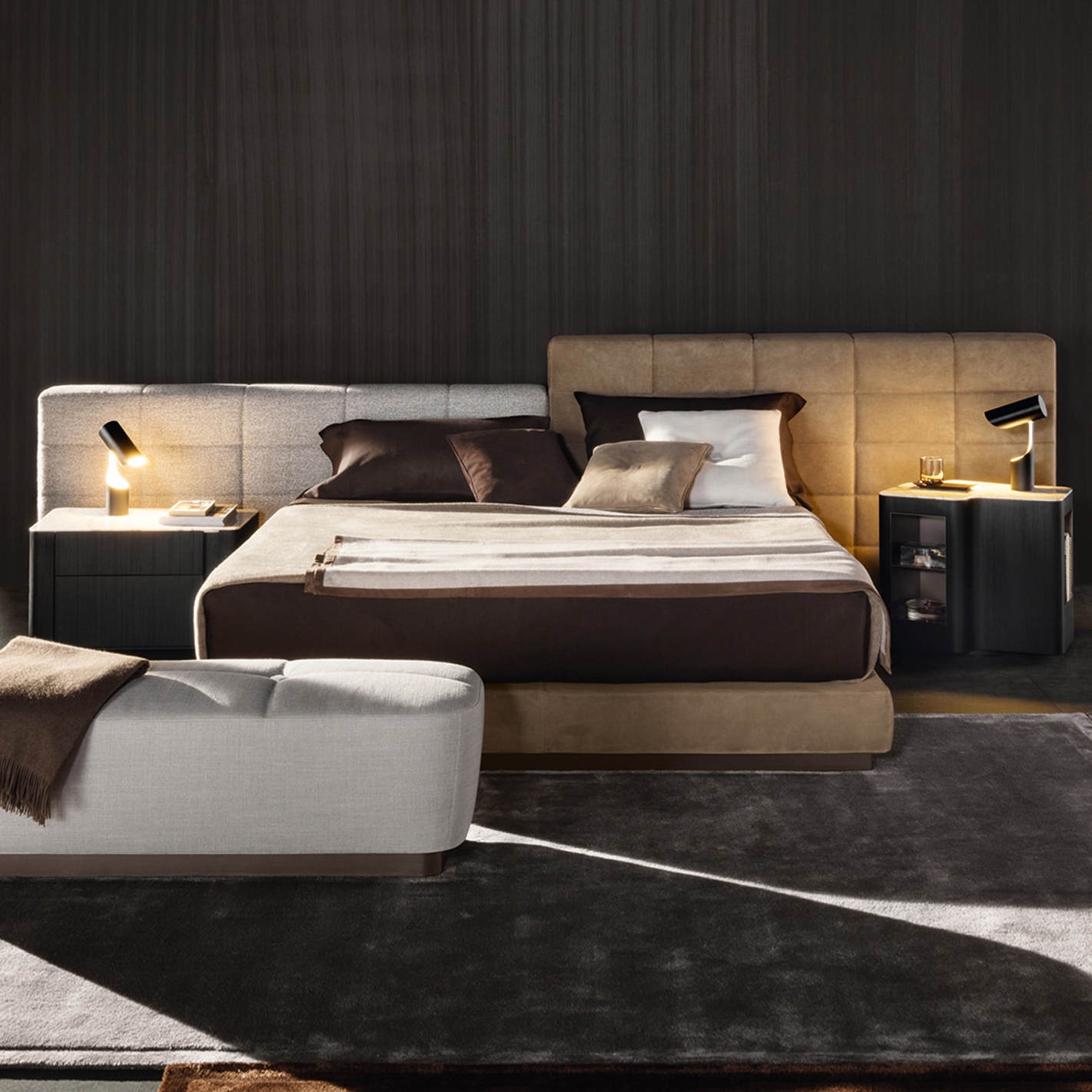 Display product Lawrence Bed from manufacturer Minotti