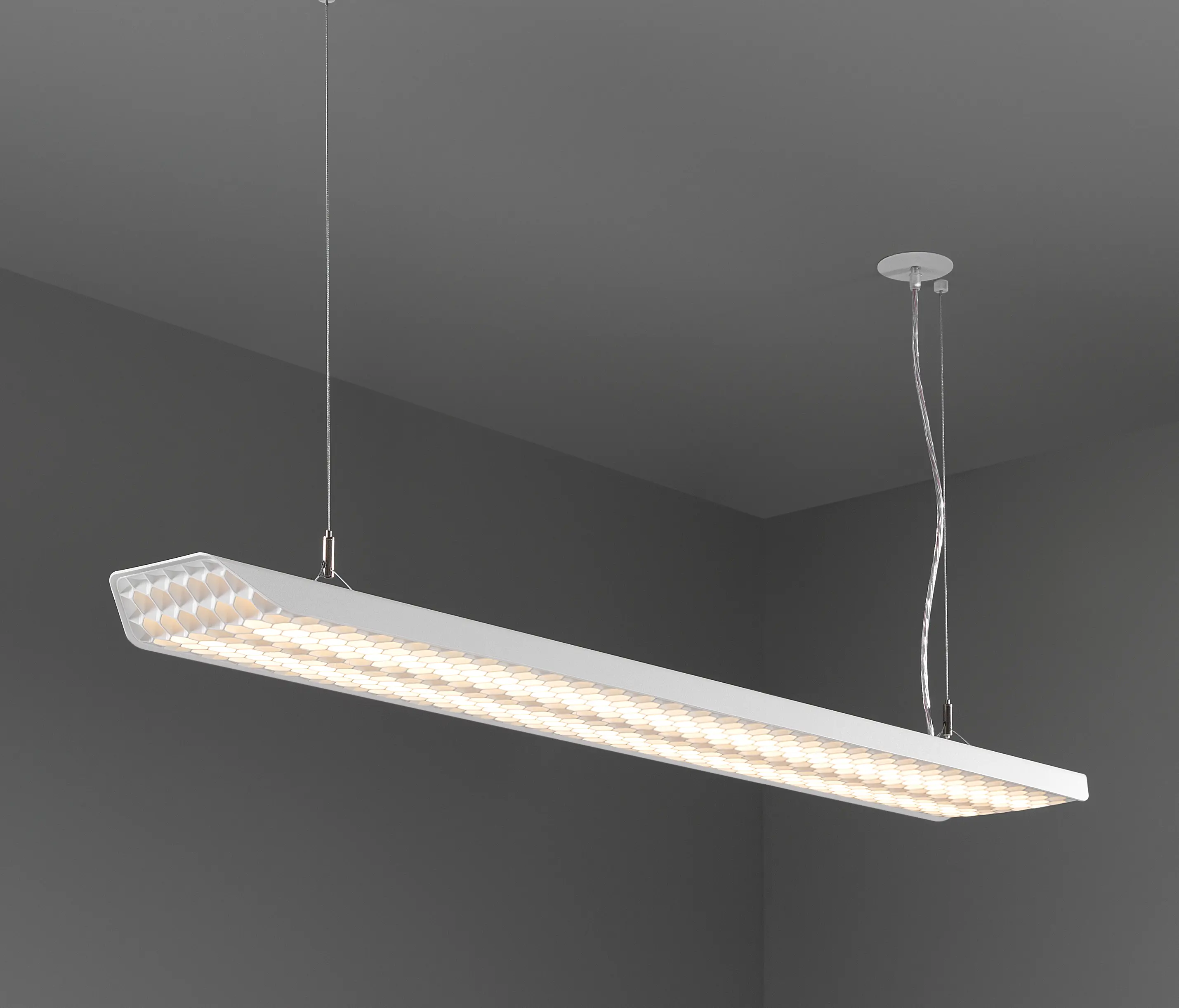 Modular Lighting Instruments - Vaeder suspension (power feed recessed) LED dali/pushdim/1-10V GI