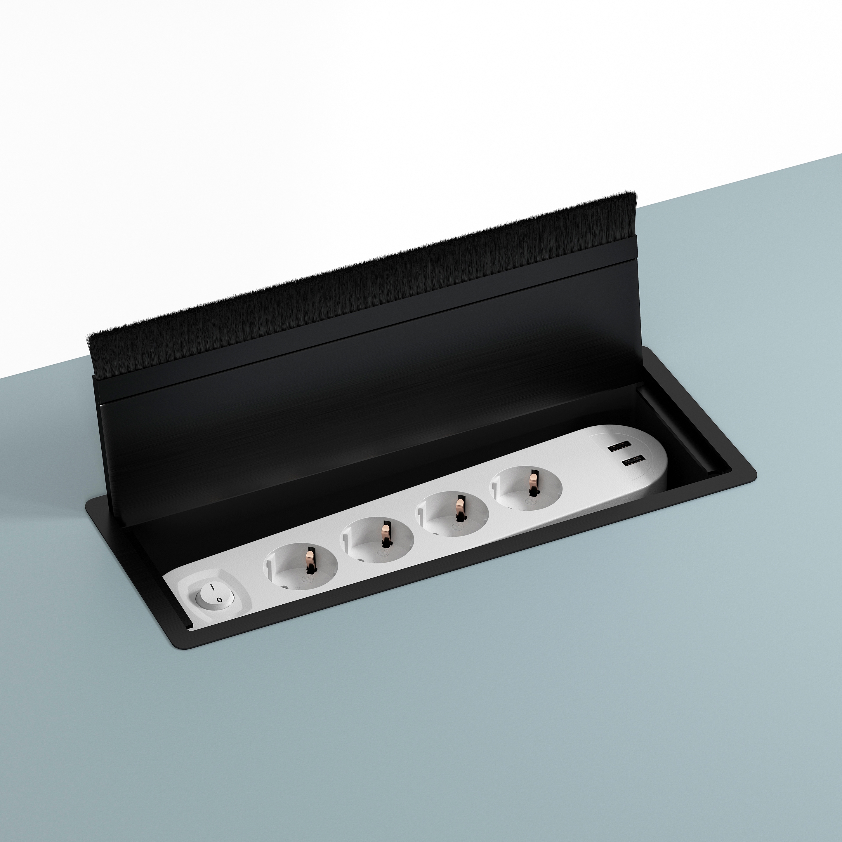 Display product Plug wells | HiLow table component from manufacturer Montana Furniture