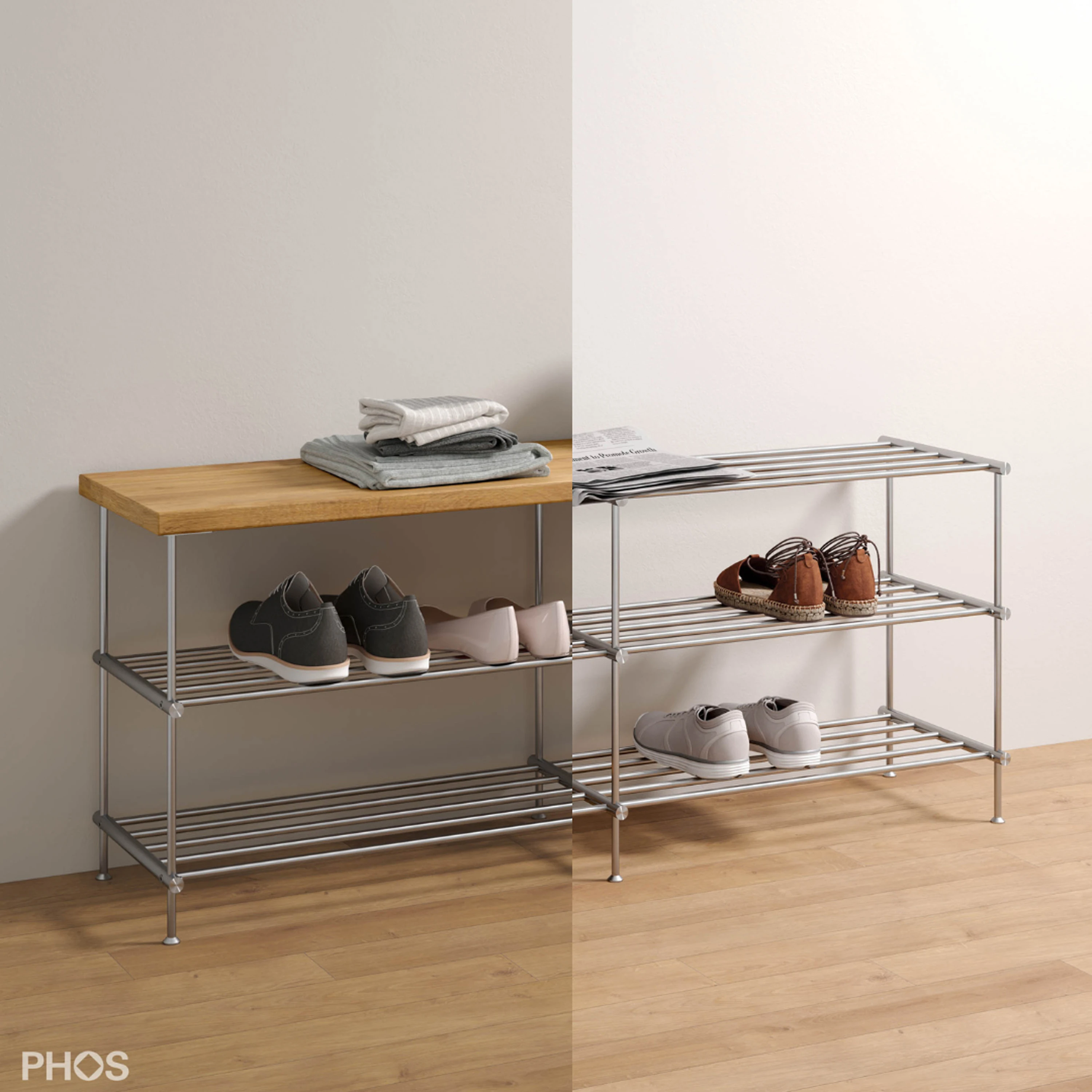SCHUHREGALE / SCHUHBÄNKE