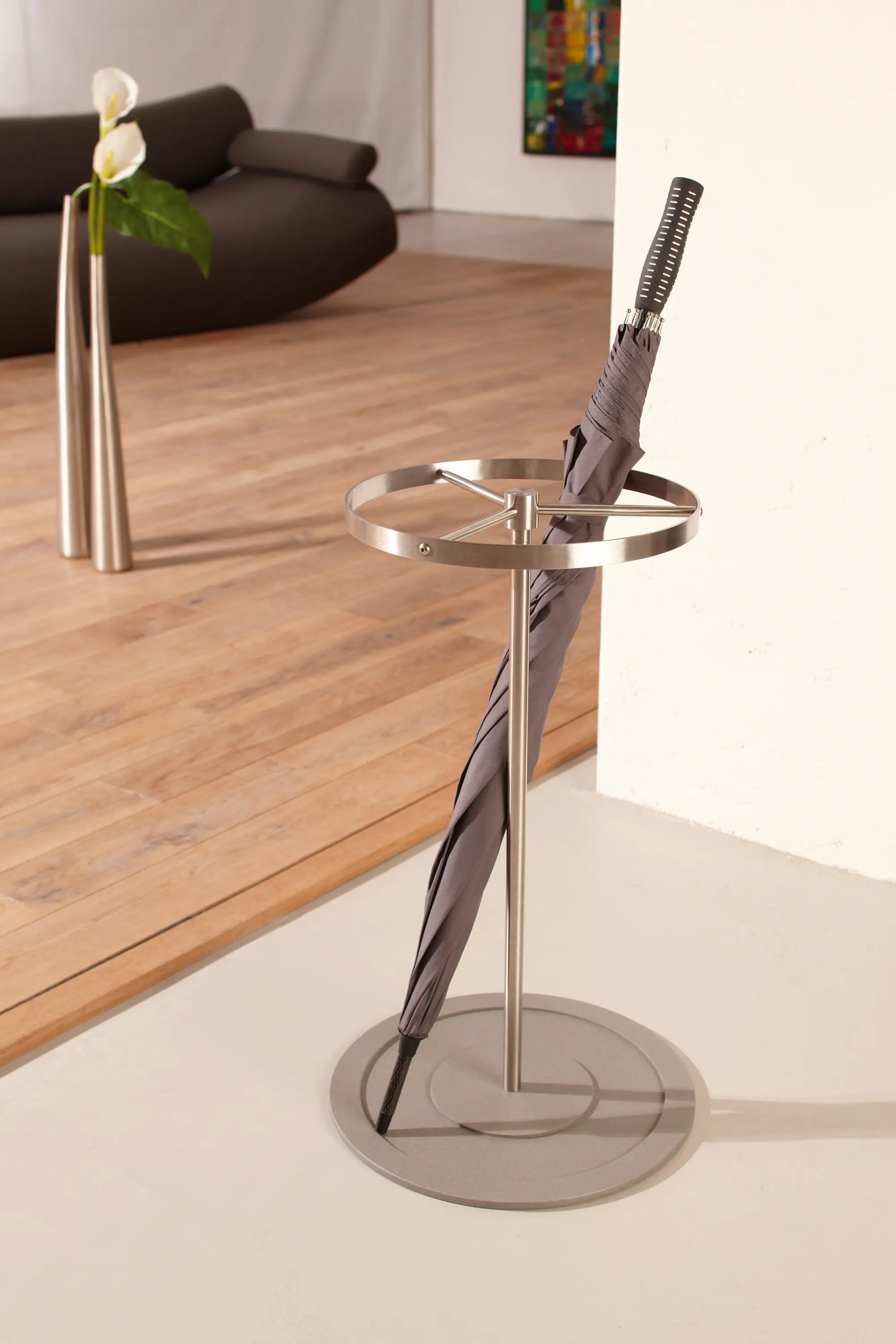 PHOS Design - Umbrella stand Anselma, base plate: gray.