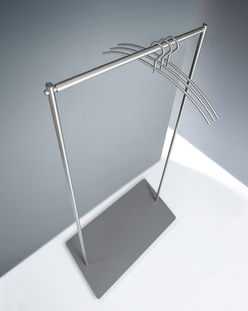 Display product Sturdy clothes and coat trolley - with shelf (gray), 80 cm from manufacturer PHOS Design