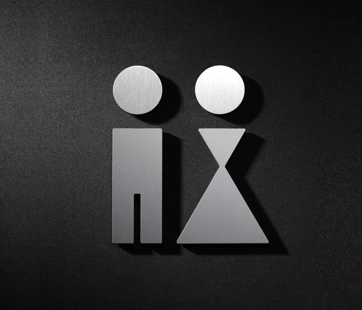 PHOS Design - WC Piktogramme Herren & Damen