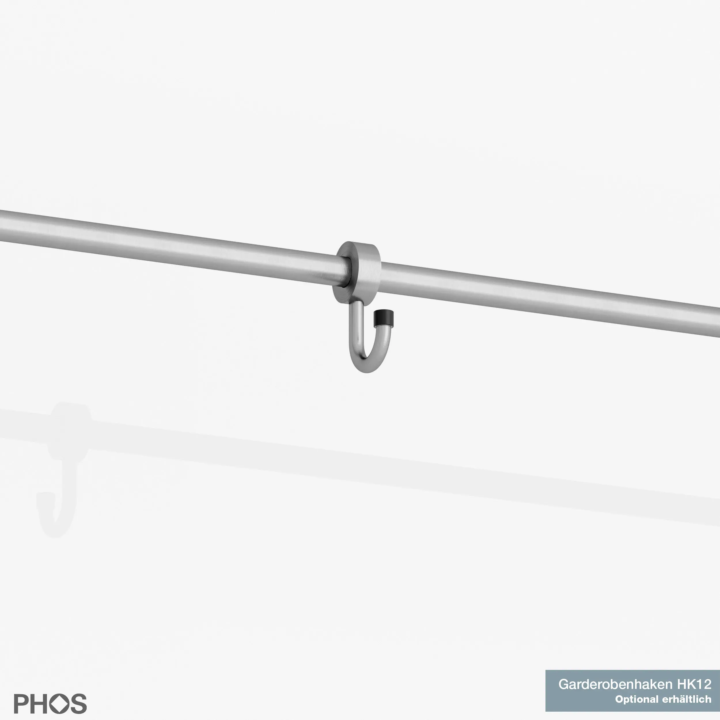 PHOS Design - Lockable hook for Ø12 mm coat rails