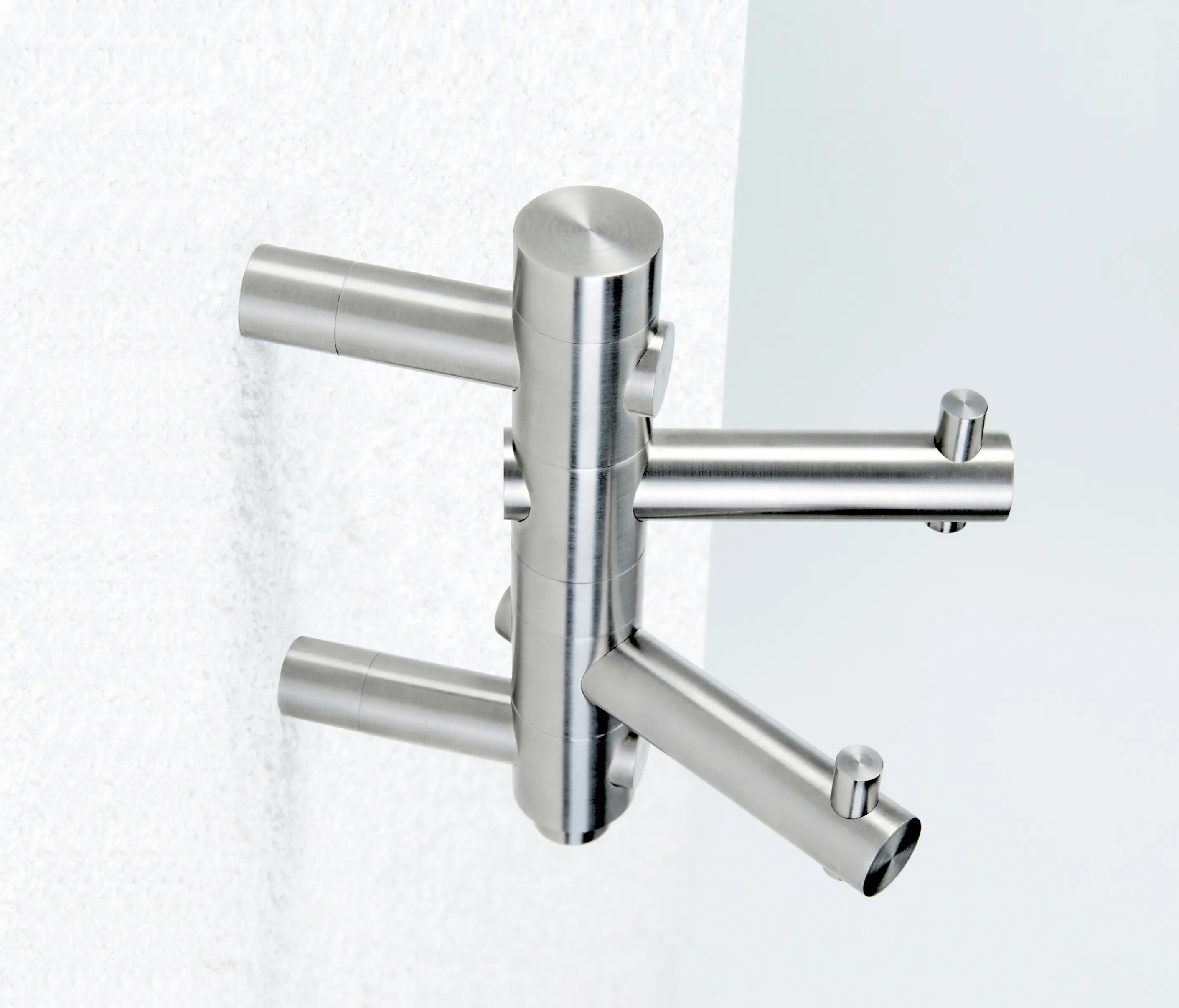 PHOS Design - Small wall coat rack with 2 swivel hooks