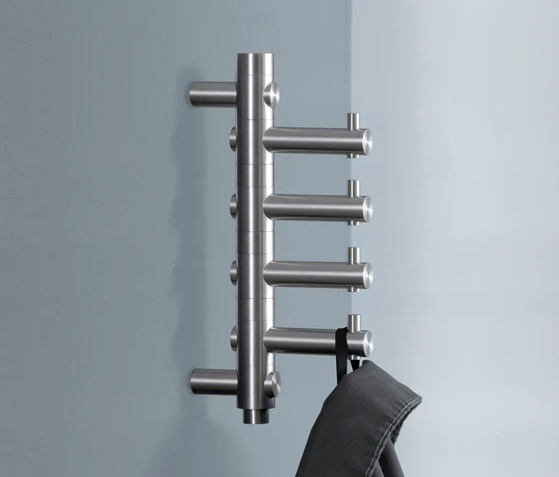 PHOS Design - Small wall coat rack with 4 rotatable hooks