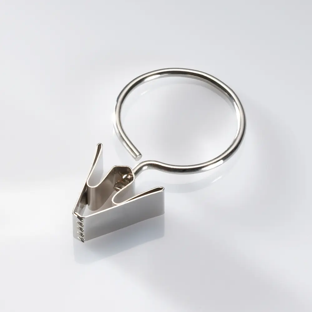 PHOS Design - Anello per tende con clip per pali per tende Ø12 mm