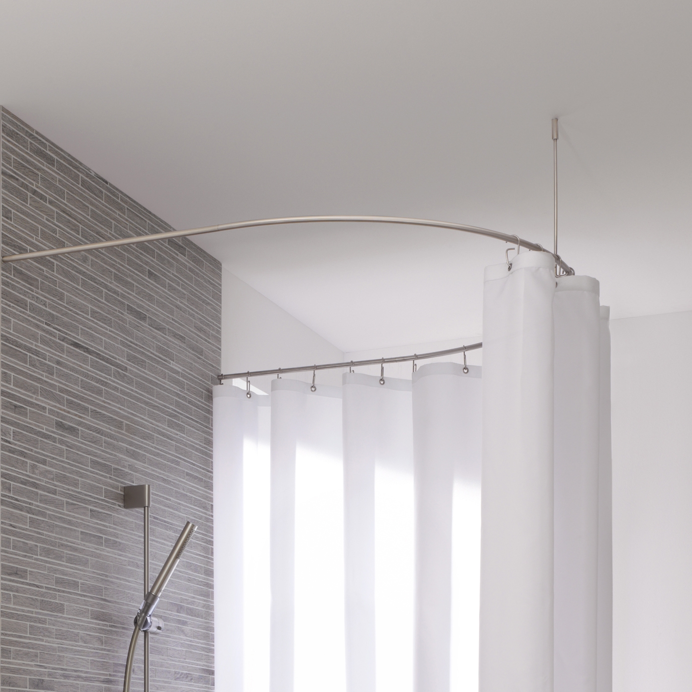 Produkt Duschvorhangstange Halbkreis, gebogen und verlängert 100 cmx80 cm des Herstellers PHOS Design anzeigen