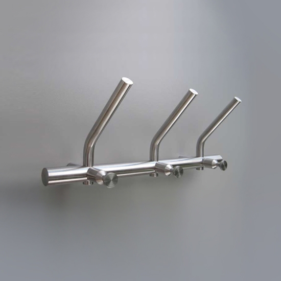 Display product Wardrobe hook rail, purist, classic, 3 double hooks from manufacturer PHOS Design