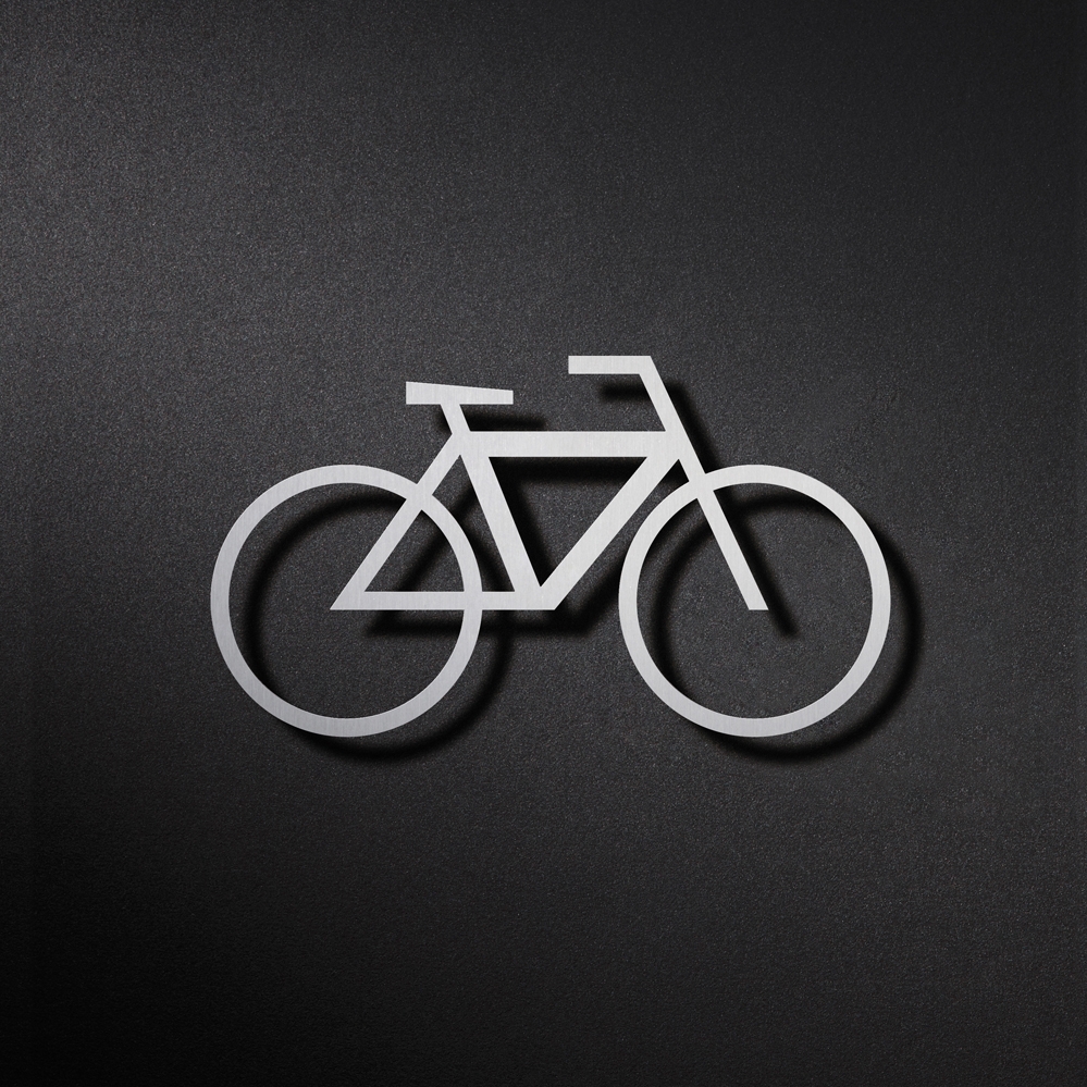 Mostrar el producto Pictograma de la bicicleta Aparcamiento para bicicletas Sótano para bicicletas del fabricante PHOS Design