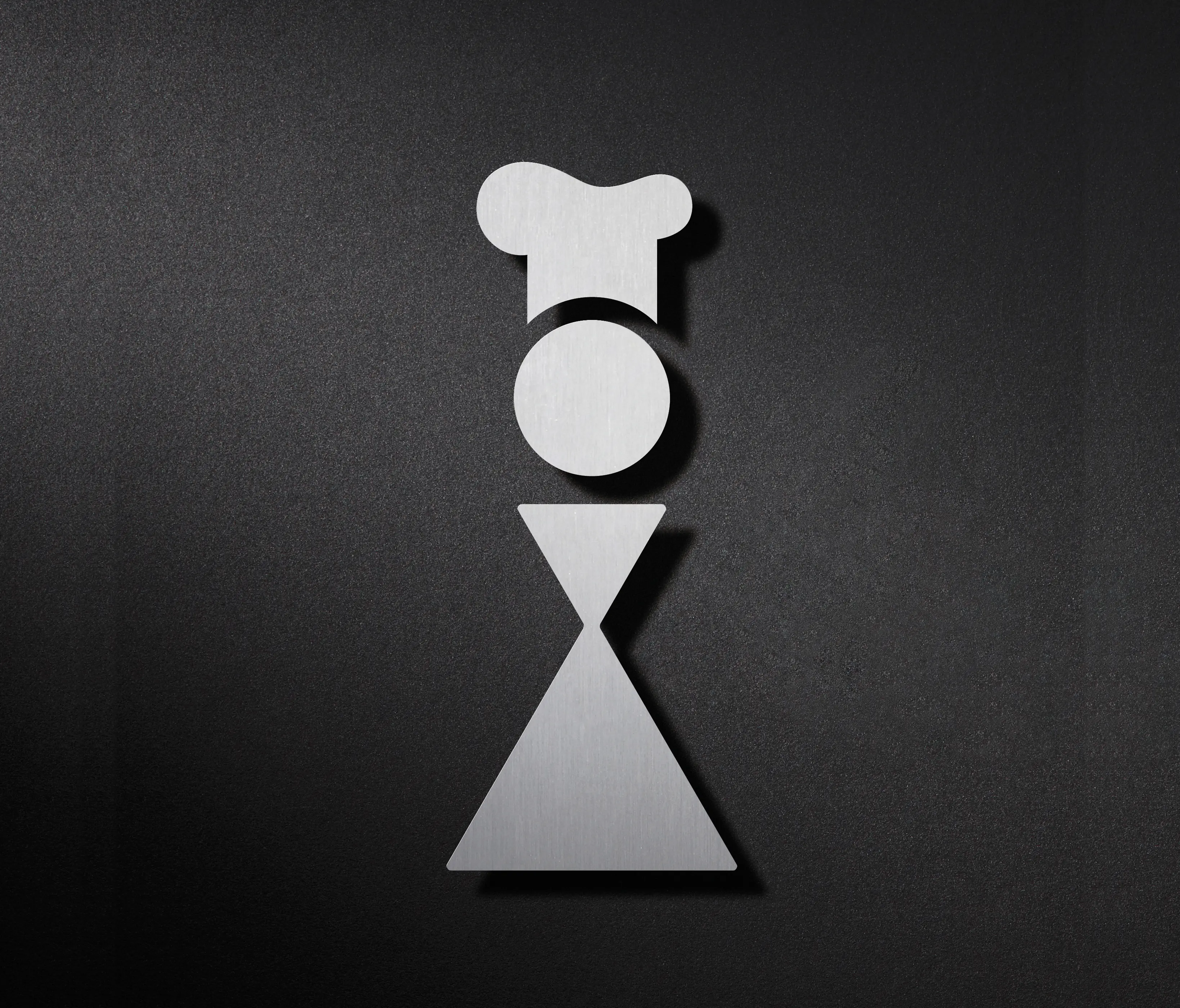 PHOS Design - Piktogramm Küche mit Symbol Köchin