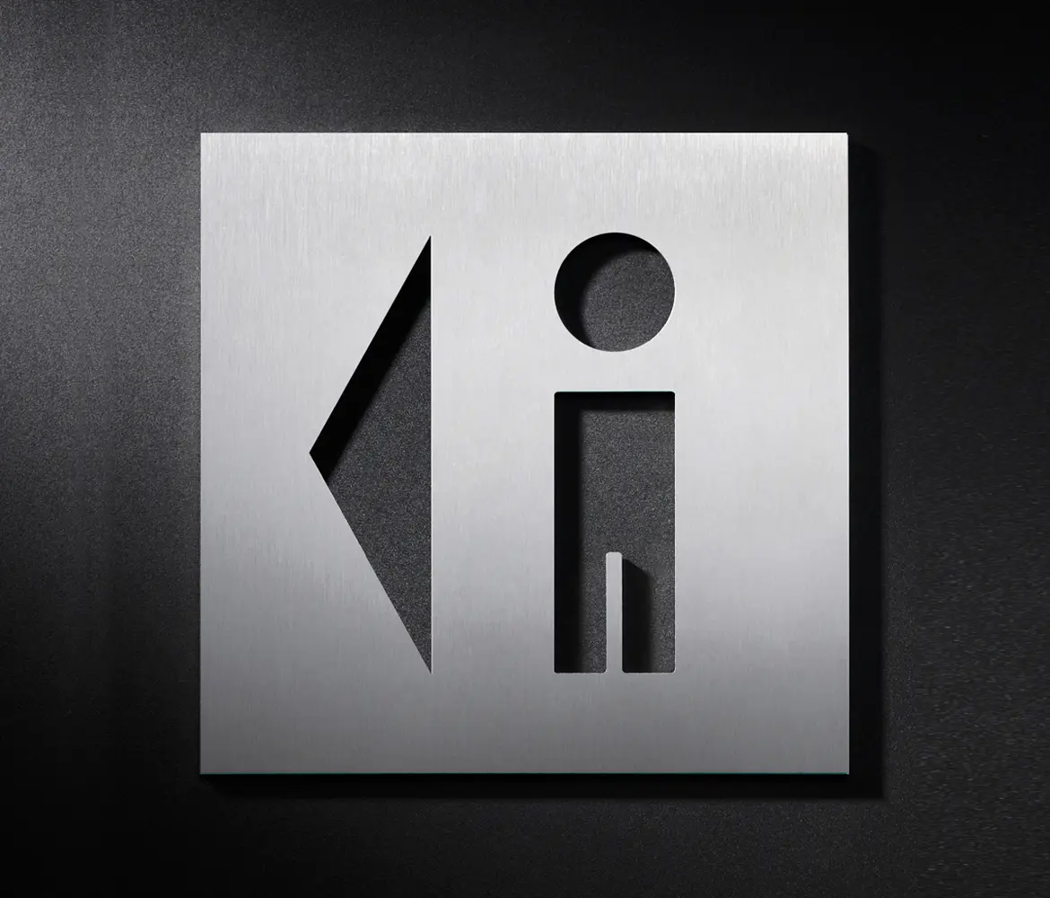 PHOS Design - WC sign combination men, left