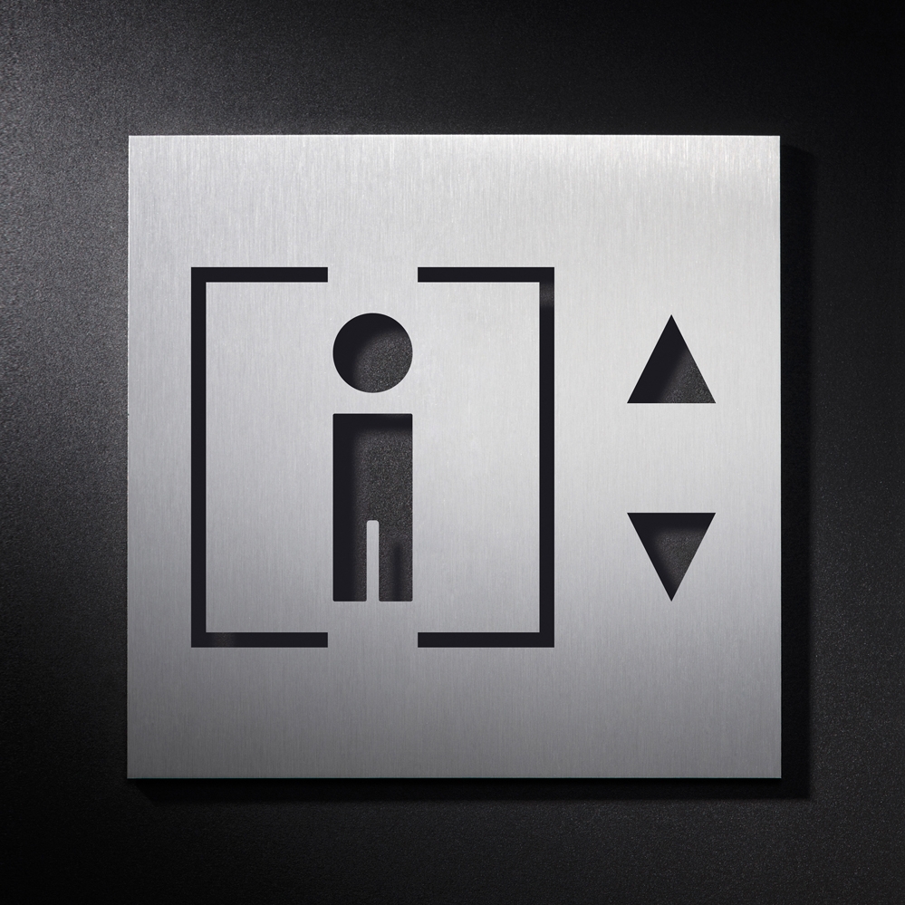 Display product Elevator sign from manufacturer PHOS Design