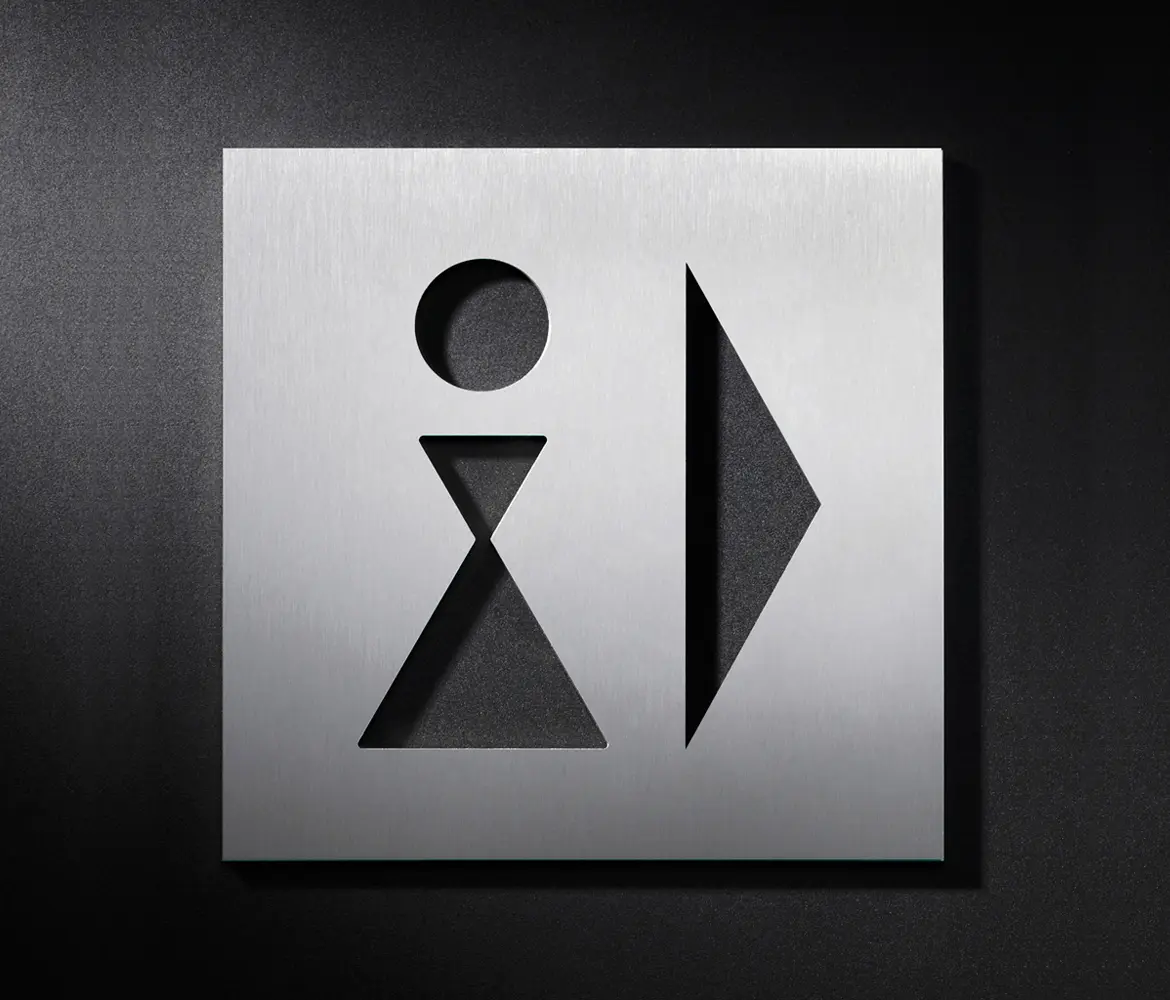 PHOS Design - WC sign combination ladies, right