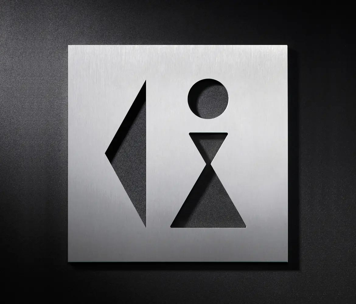 PHOS Design - WC sign combination ladies, left