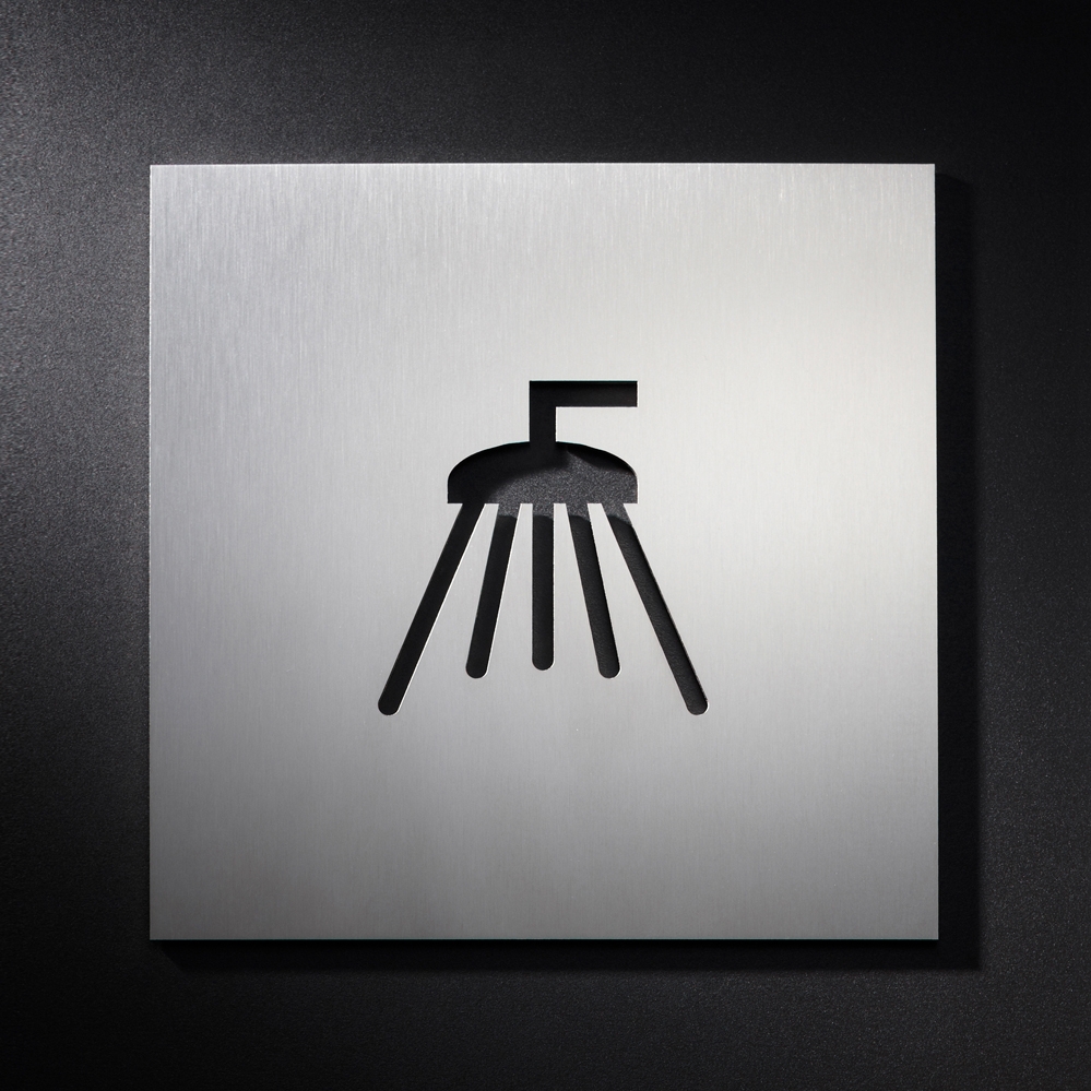 Display product Shower sign from manufacturer PHOS Design