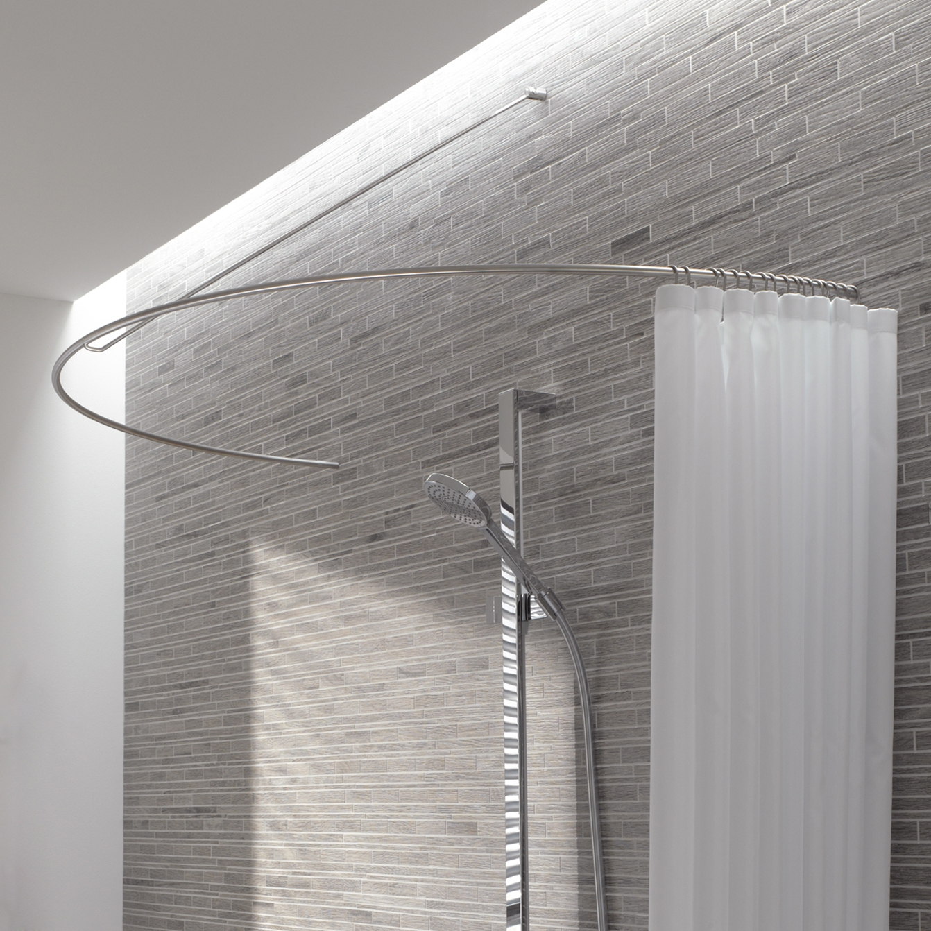 Mostra il prodotto Binario per tenda da doccia per vasca da bagno curvato a semicerchio del produttore PHOS Design