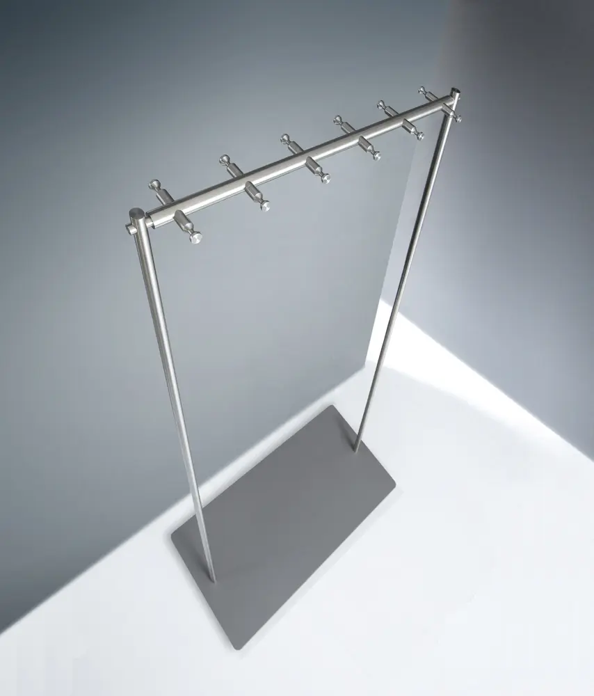 PHOS Design - Robusto carro para ropa y armarios - barra de colgar con ganchos, 80 cm