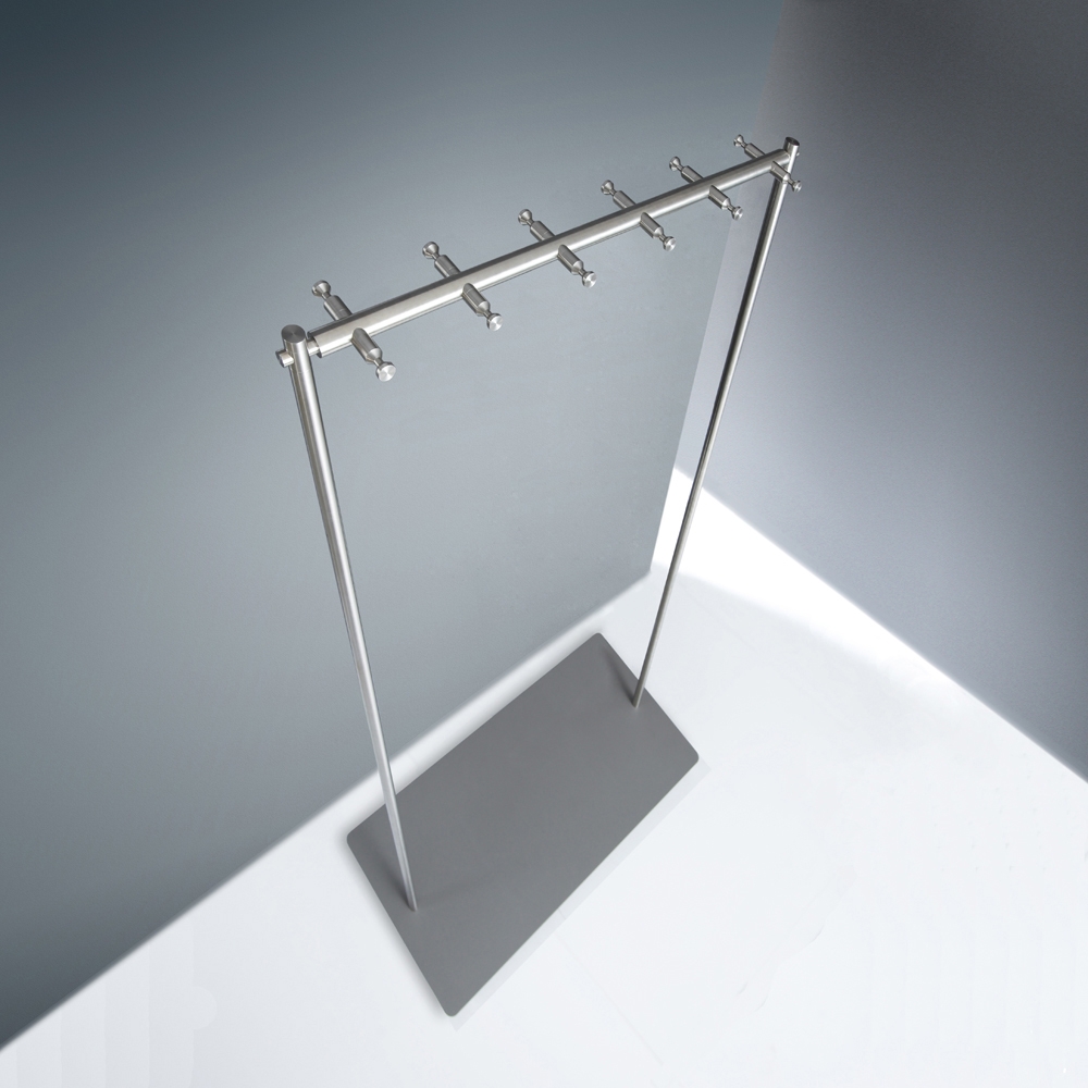 Display product Sturdy clothes and wardrobe trolley - clothes rail with hooks, 80 cm from manufacturer PHOS Design