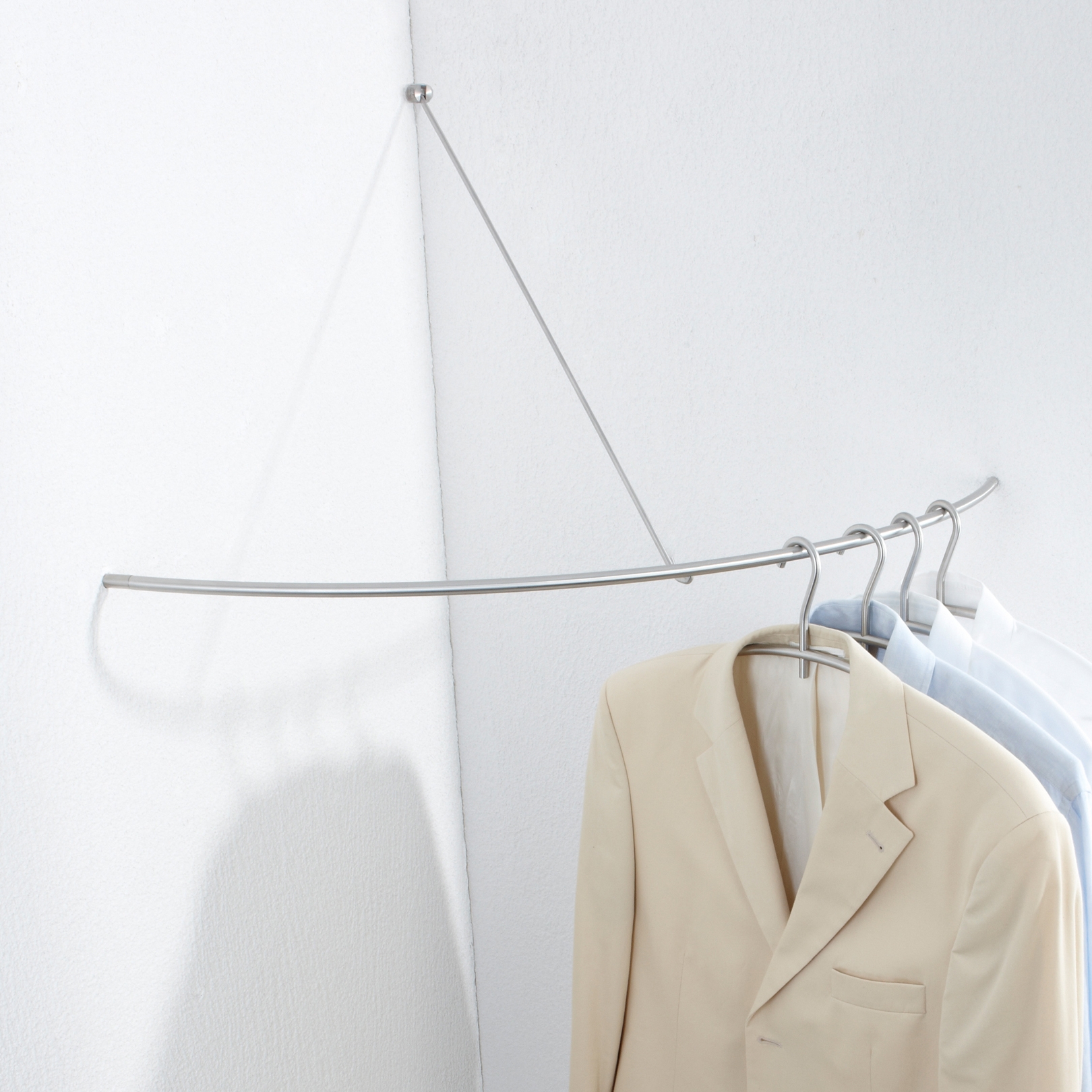 Mostrar el producto Corner wall coat rack, curved as a quarter circle - 50 cm deep del fabricante PHOS Design