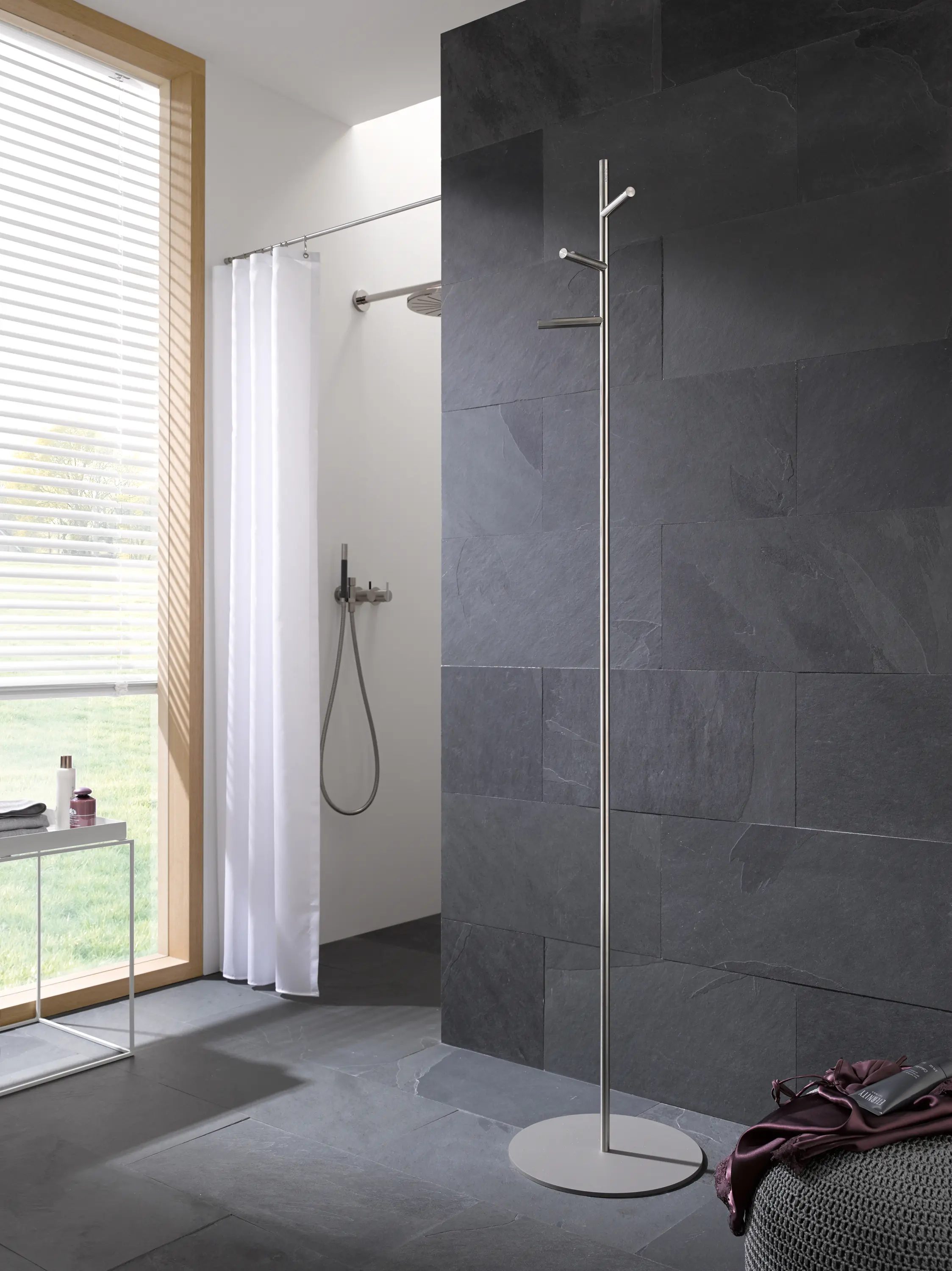 PHOS Design - AACHEN Helix 3V - Standing coat rack with trough