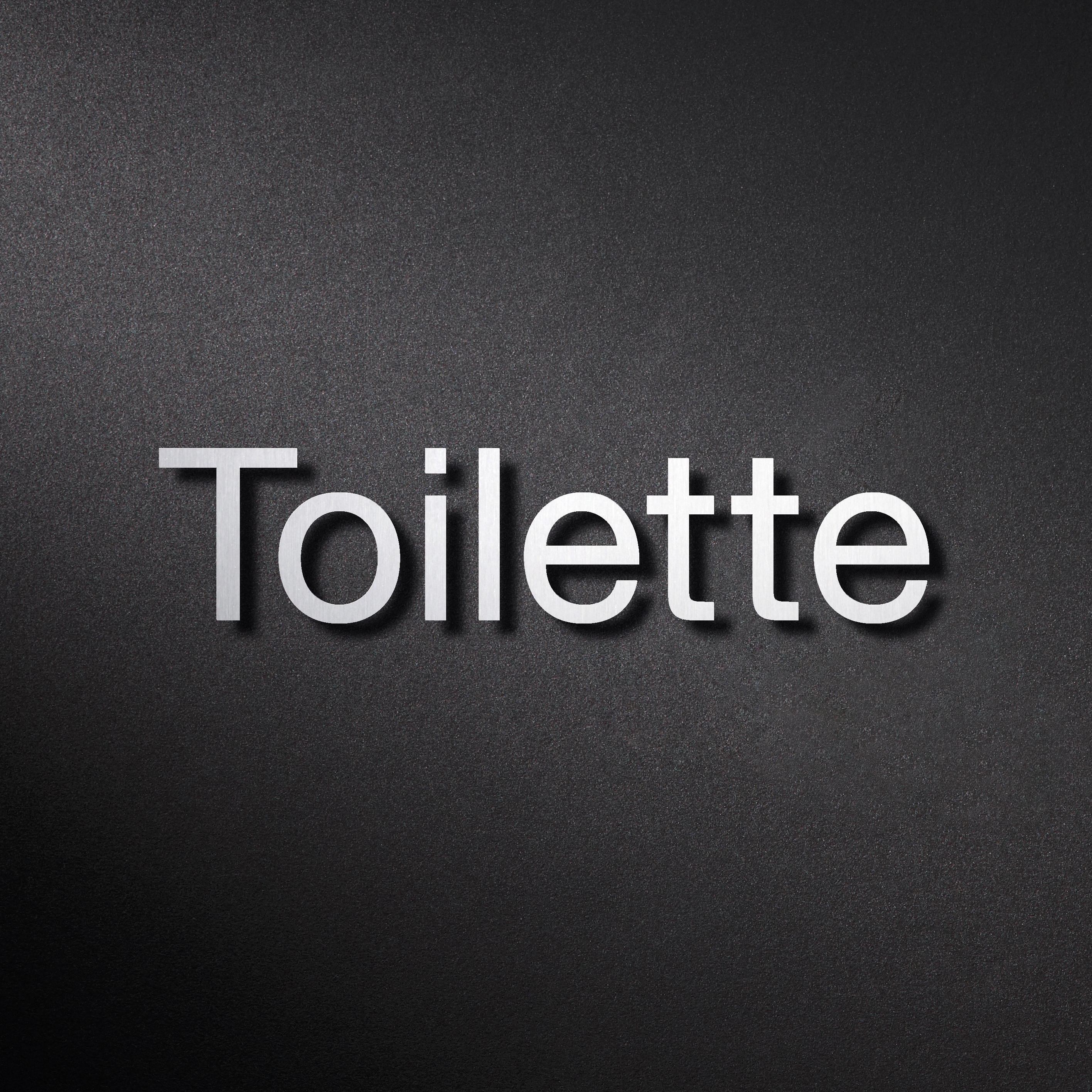 Display product Lettering TOILETTE / TOILETS, 40 mm or 60 mm, self-adhesive from manufacturer PHOS Design