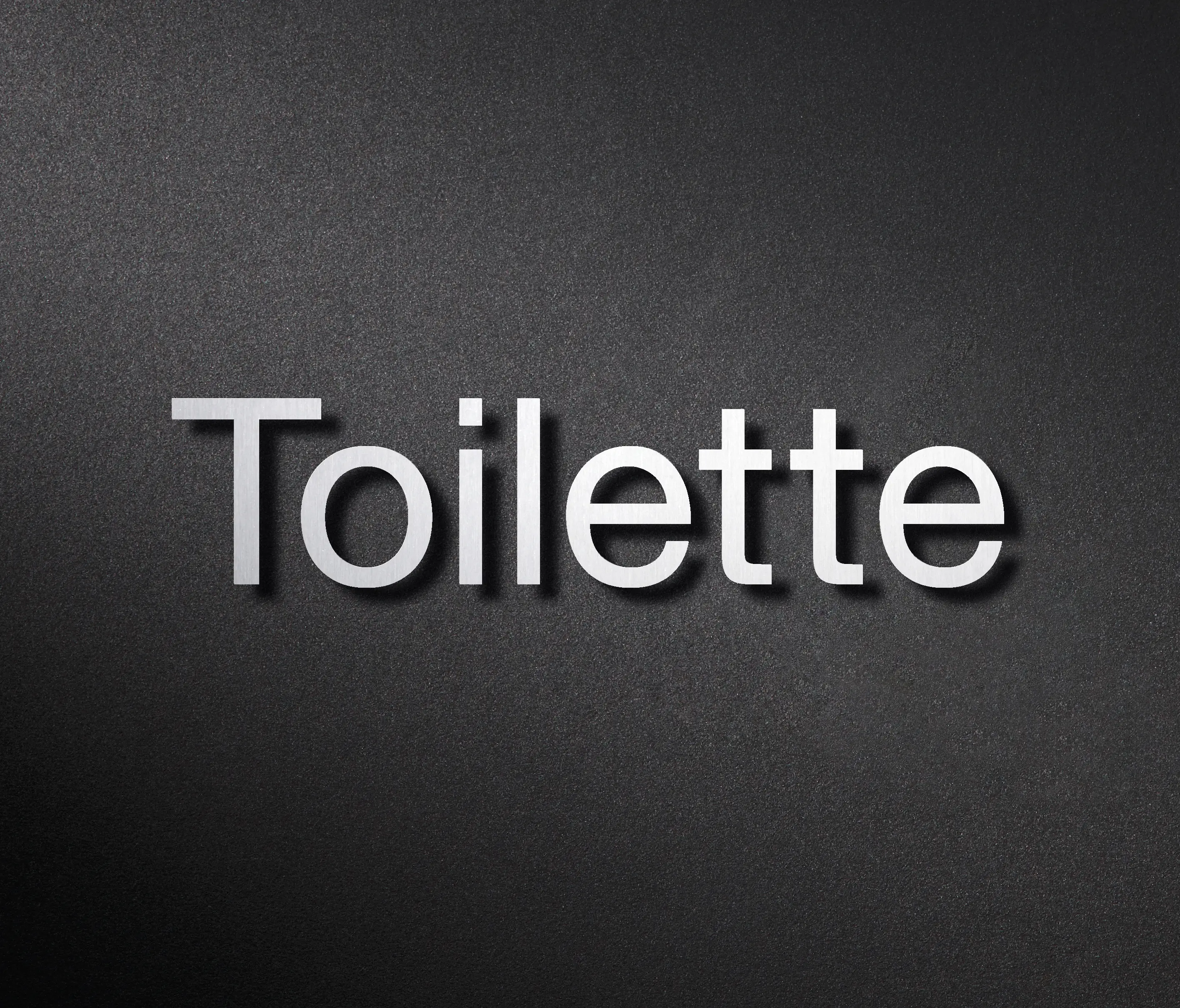 PHOS Design - Schriftzug TOILETTE / TOILETTEN, 40 mm oder 60mm, selbstklebend