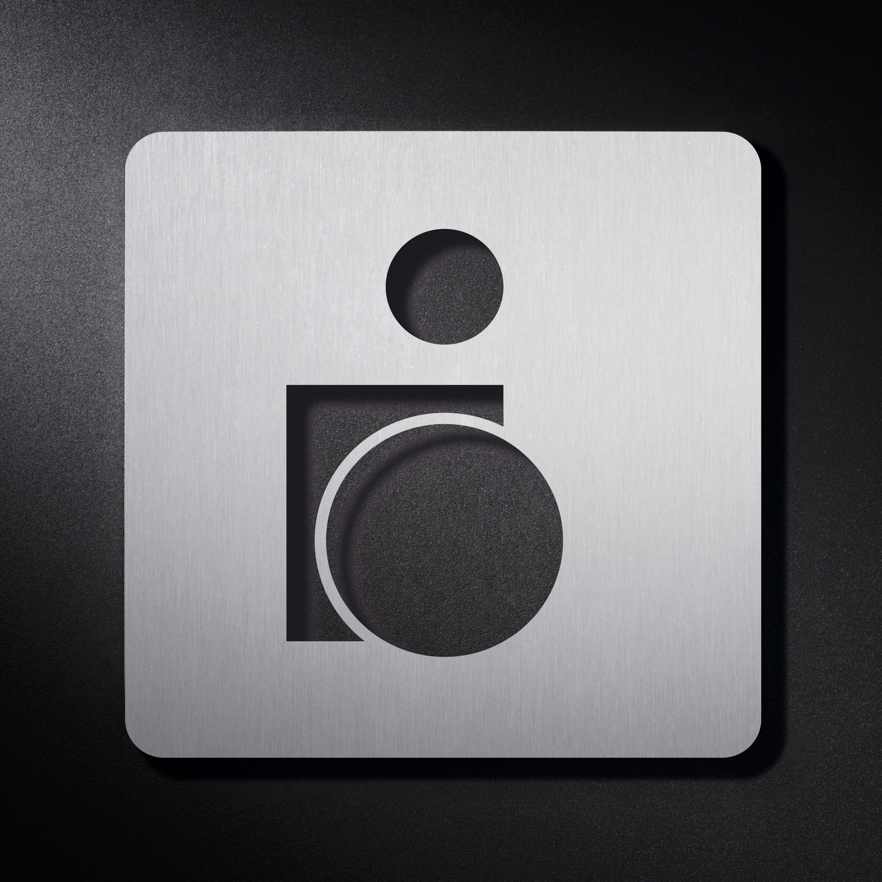 Produkt WC Schild Rollstuhl, runde Ecken des Herstellers PHOS Design anzeigen