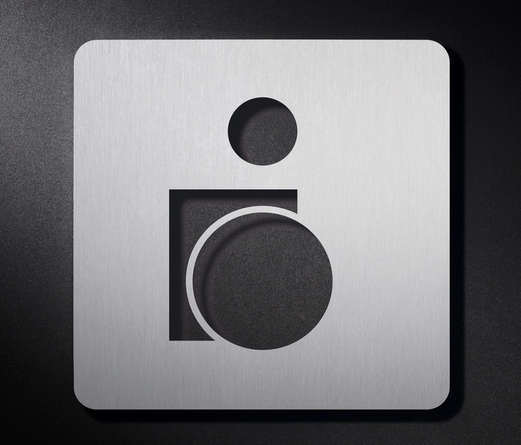 Wc Hand Sign WC SIGN WHEELCHAIR, ROUND CORNERS - Symbols / Signs from PHOS Design ...