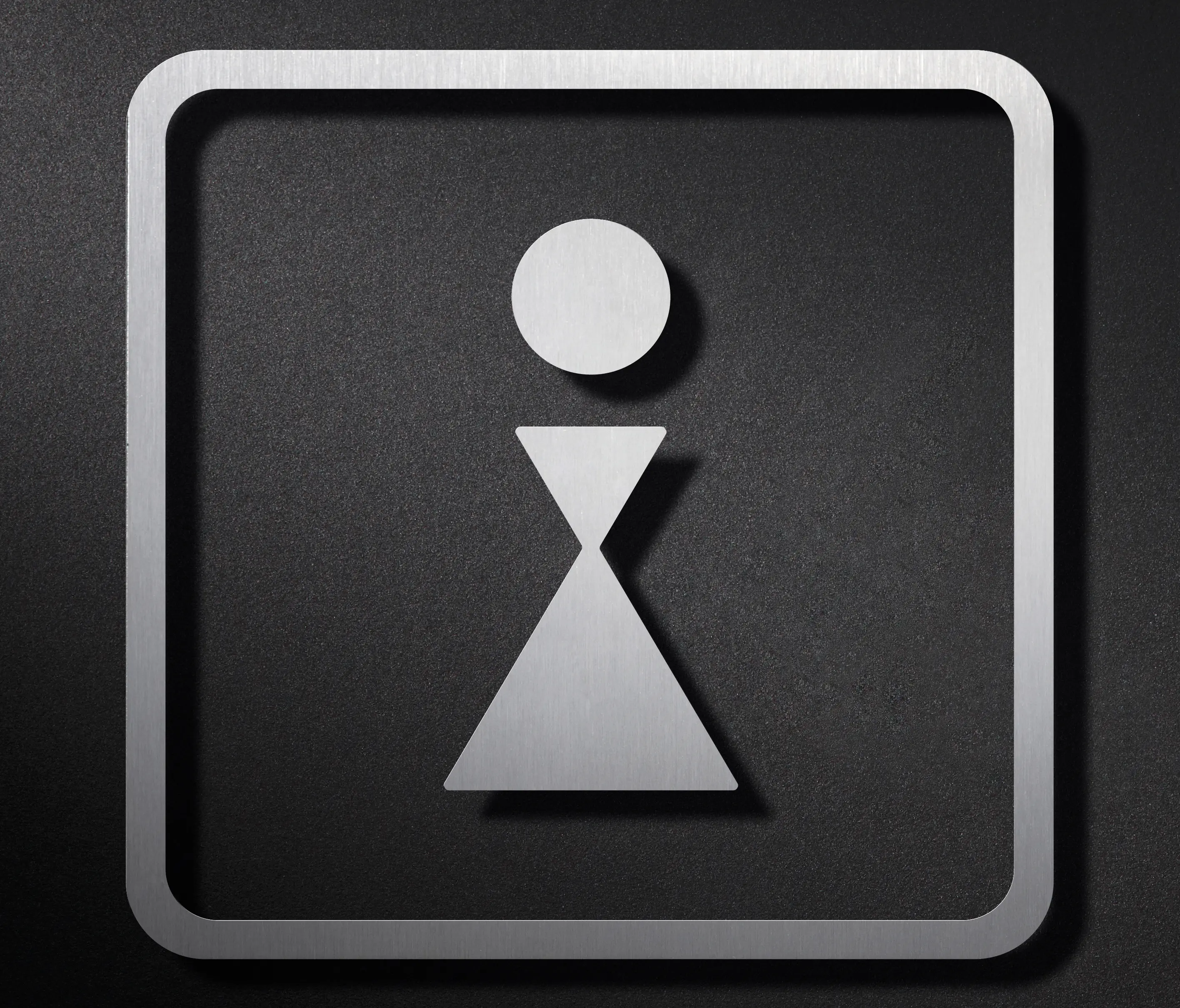 PHOS Design - WC pictogram ladies with frame