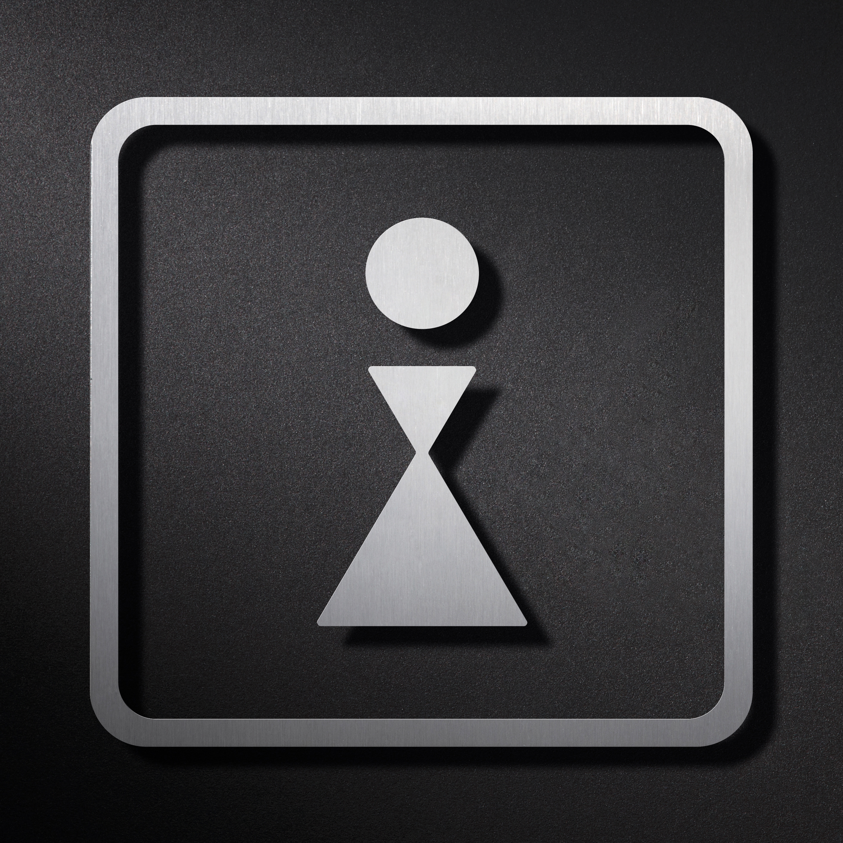 Display product WC pictogram ladies with frame from manufacturer PHOS Design