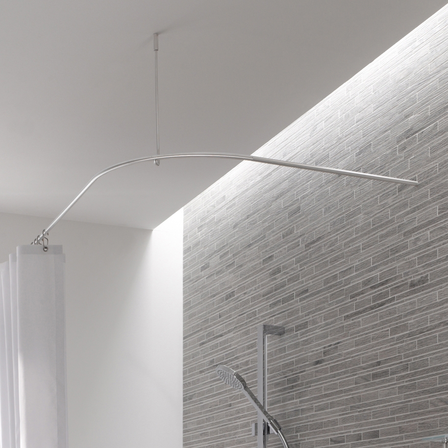 Mostra il prodotto Binario per tende da doccia a quarto di cerchio 80×80, raggio 30 cm, avvitato del produttore PHOS Design