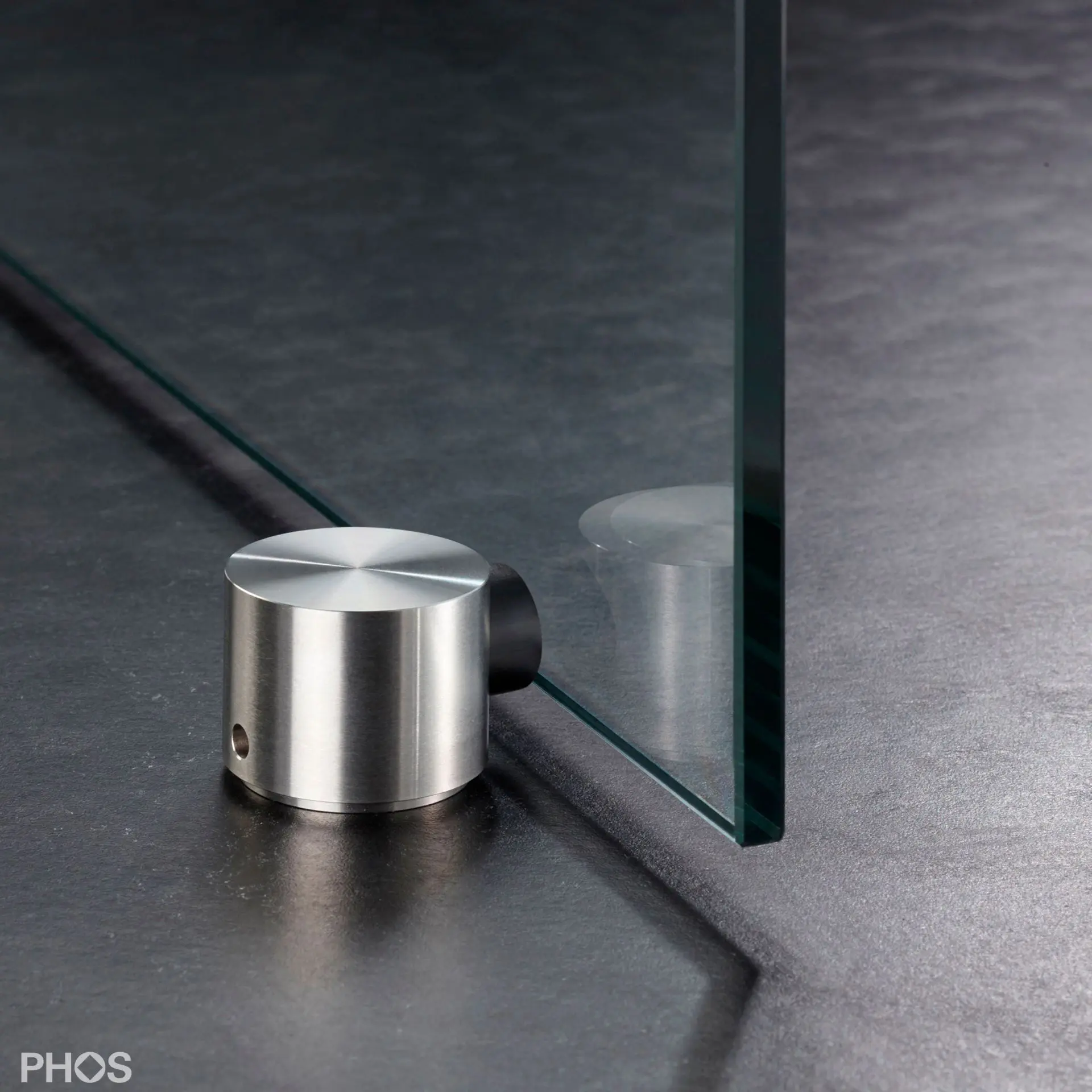 PHOS Design - Stainless steel door stopper with side buffer - 0.6 kg