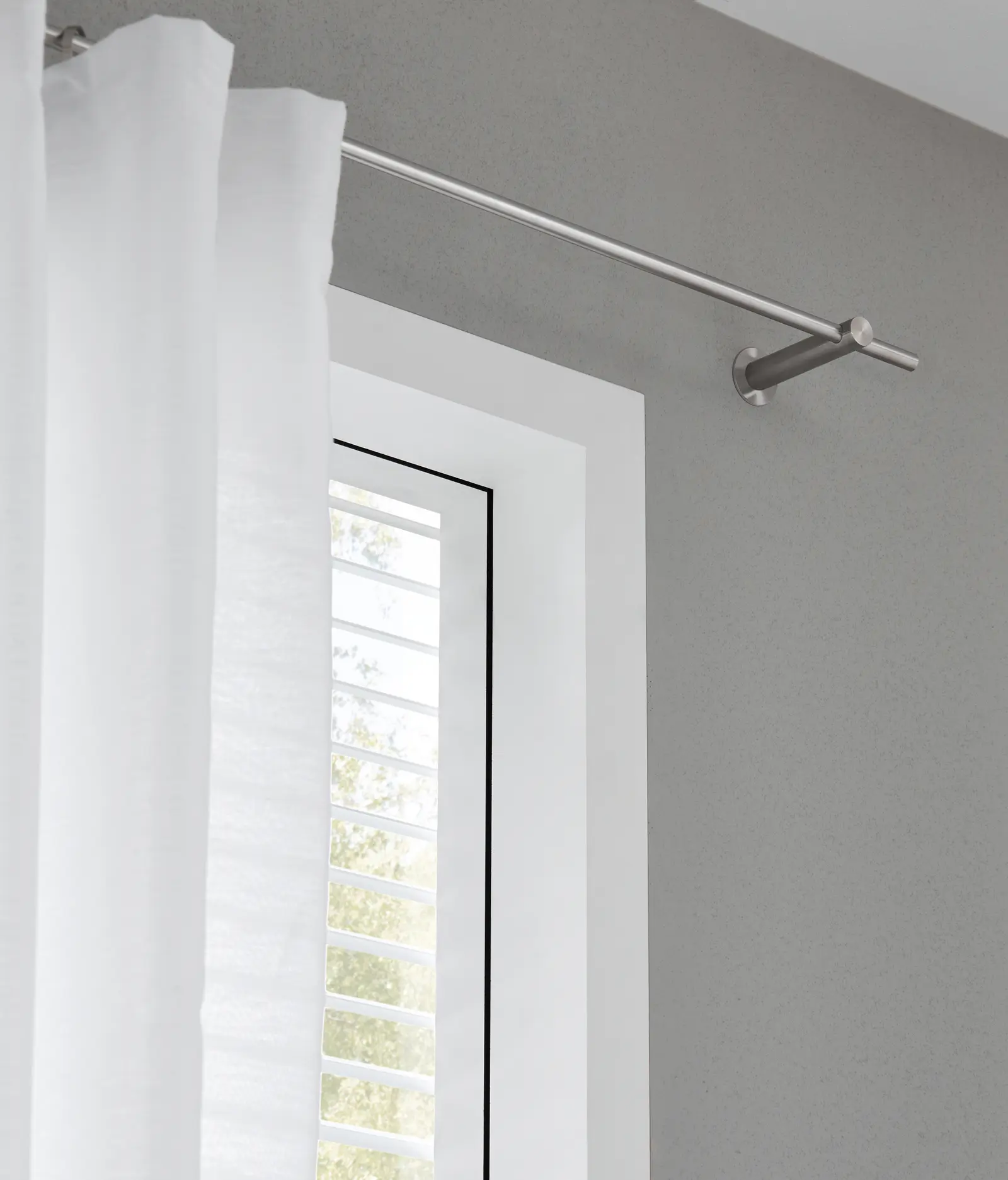 VORHANGSTANGE 100 CM, SET Ø12 MM, 2 HALTER (MITTLERER WANDABSTAND) - Vorhangstangen von PHOS Design