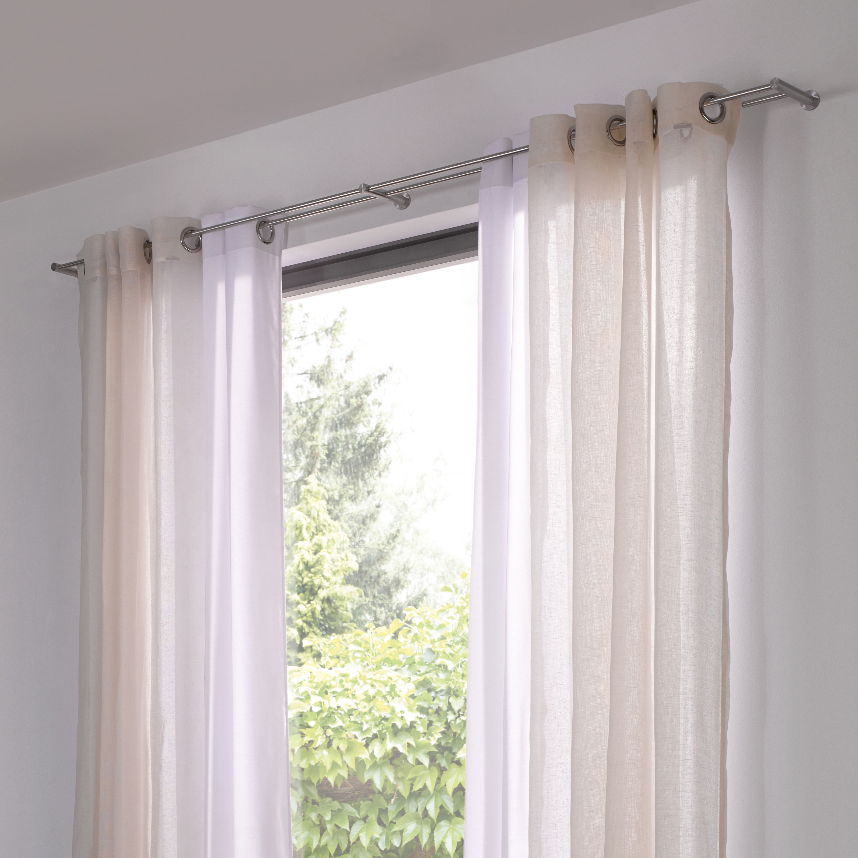 Display product Curtain rod 100 cm double-running, set Ø12 mm, 2 end brackets from manufacturer PHOS Design